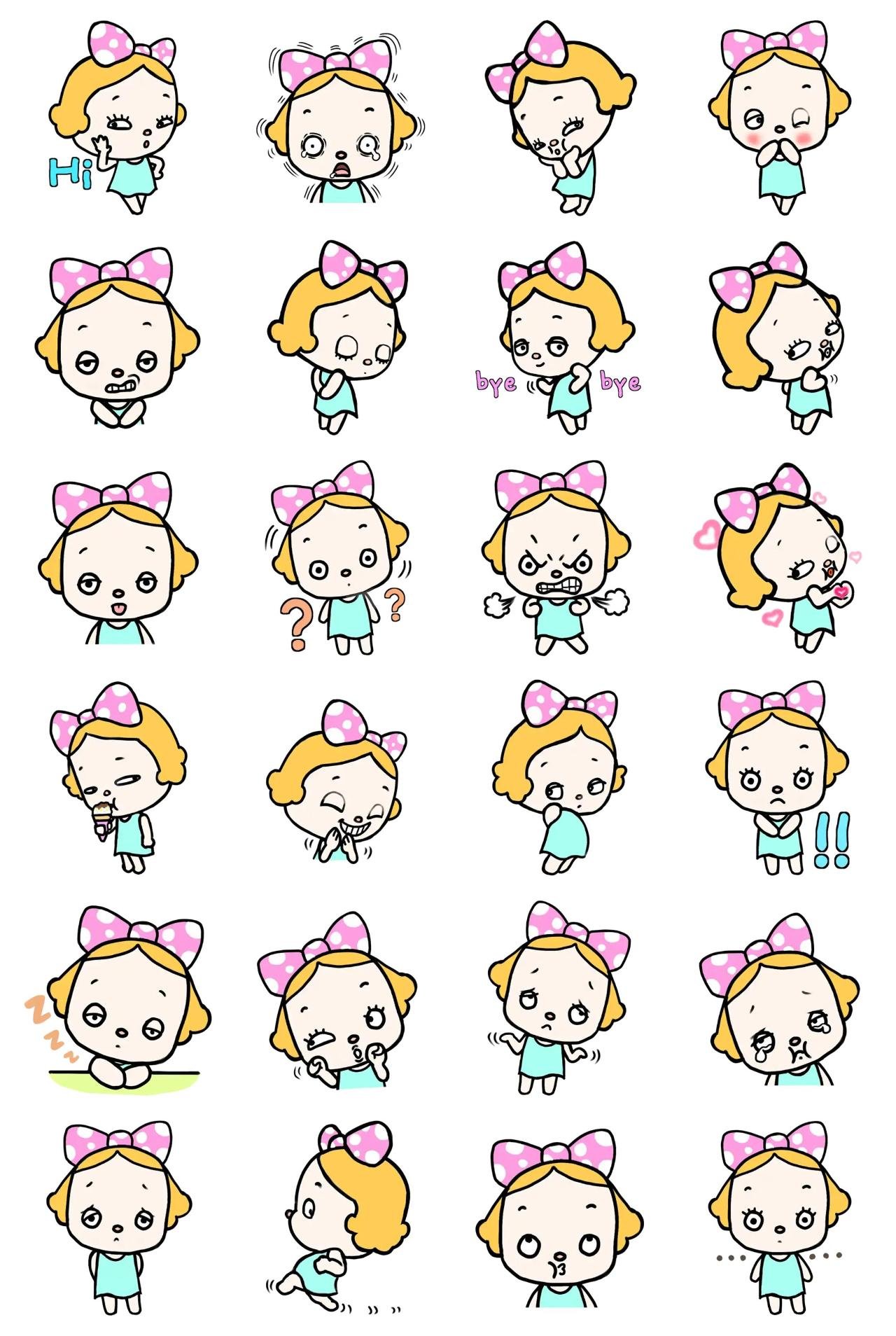 A cutie Jelly People sticker pack for Whatsapp, Telegram, Signal, and others chatting and message apps