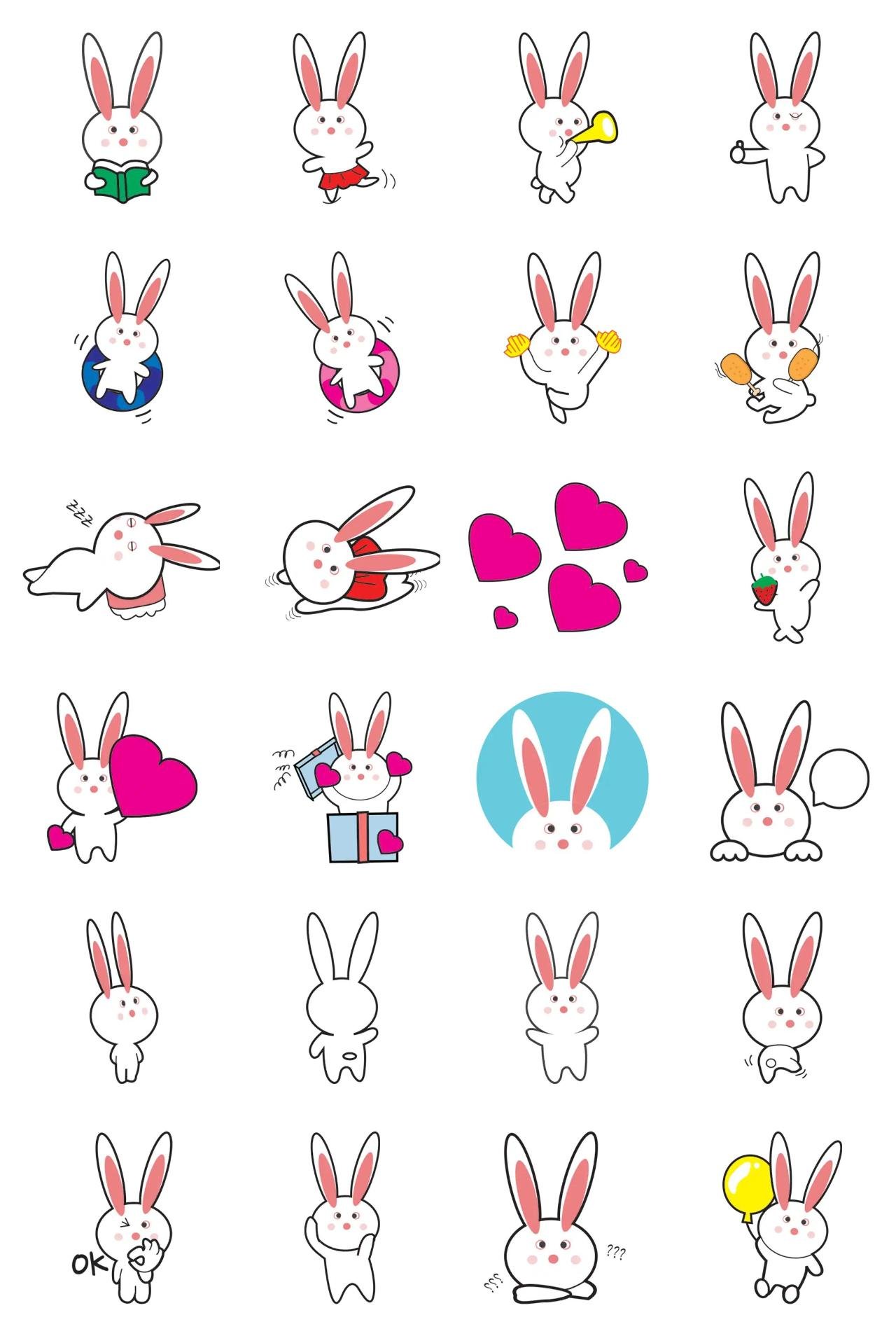 ArcticRabbit Animation/Cartoon,Animals sticker pack for Whatsapp, Telegram, Signal, and others chatting and message apps