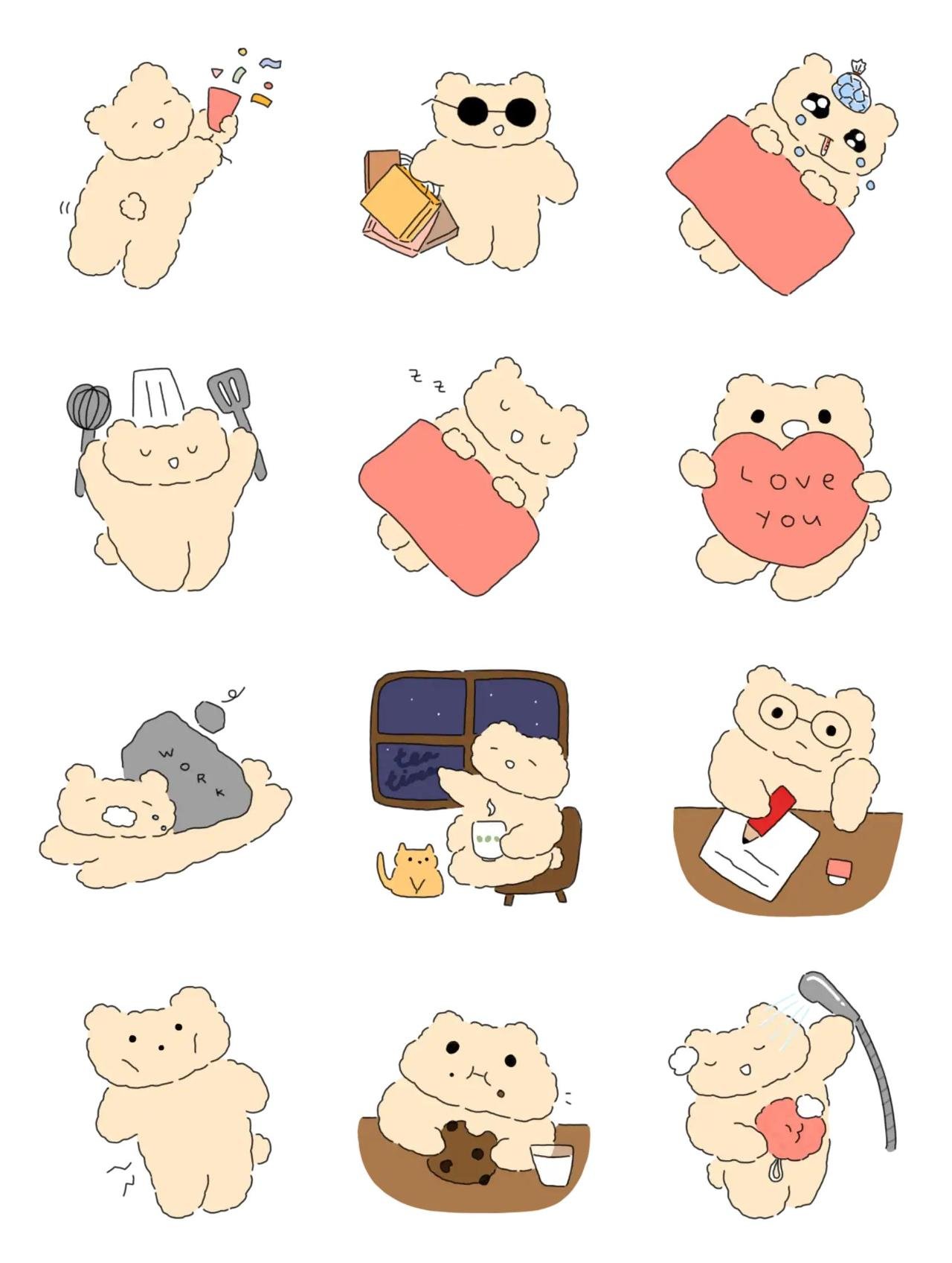 Daily muu Animation/Cartoon,Animals sticker pack for Whatsapp, Telegram, Signal, and others chatting and message apps