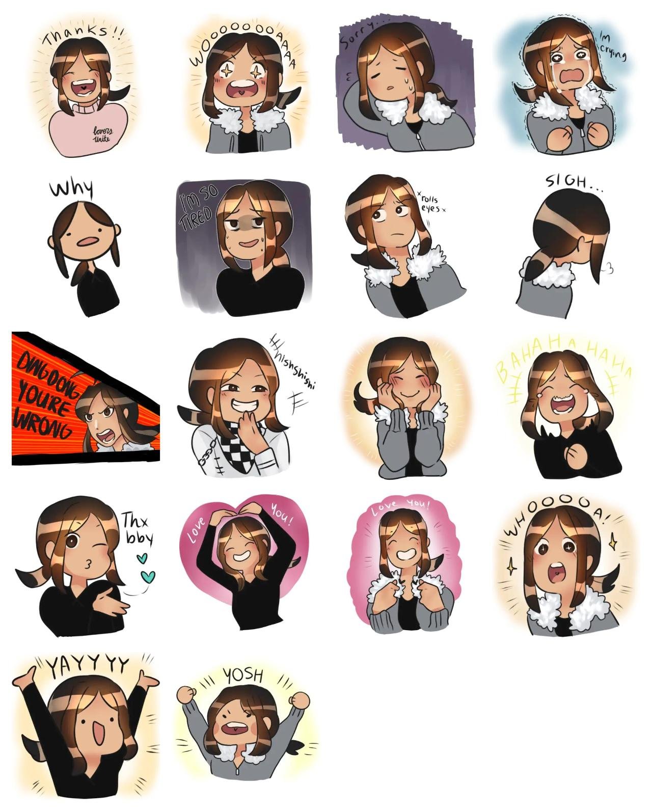MEMEME2 Animation/Cartoon sticker pack for Whatsapp, Telegram, Signal, and others chatting and message apps