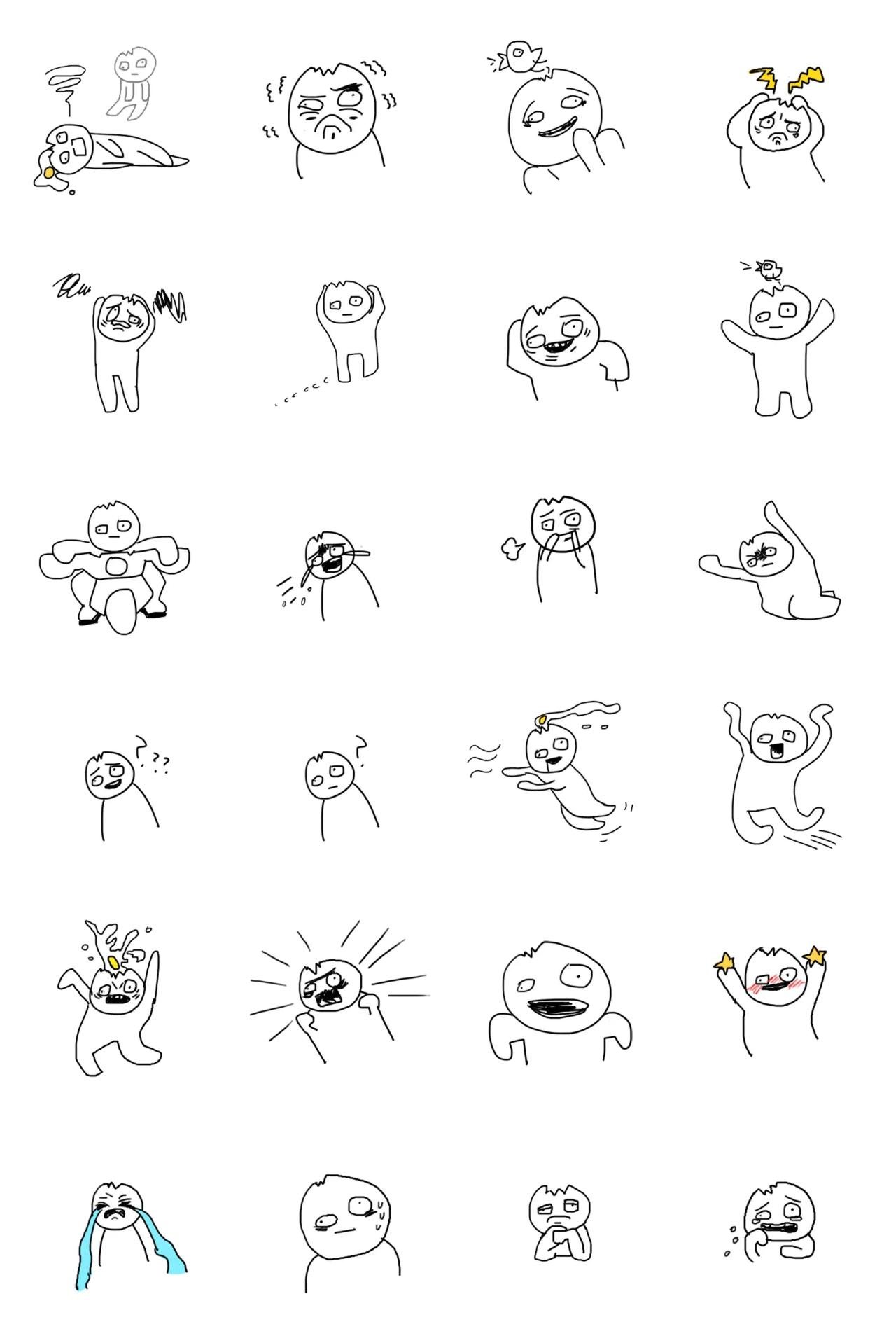 A strange egg Animation/Cartoon,Gag sticker pack for Whatsapp, Telegram, Signal, and others chatting and message apps