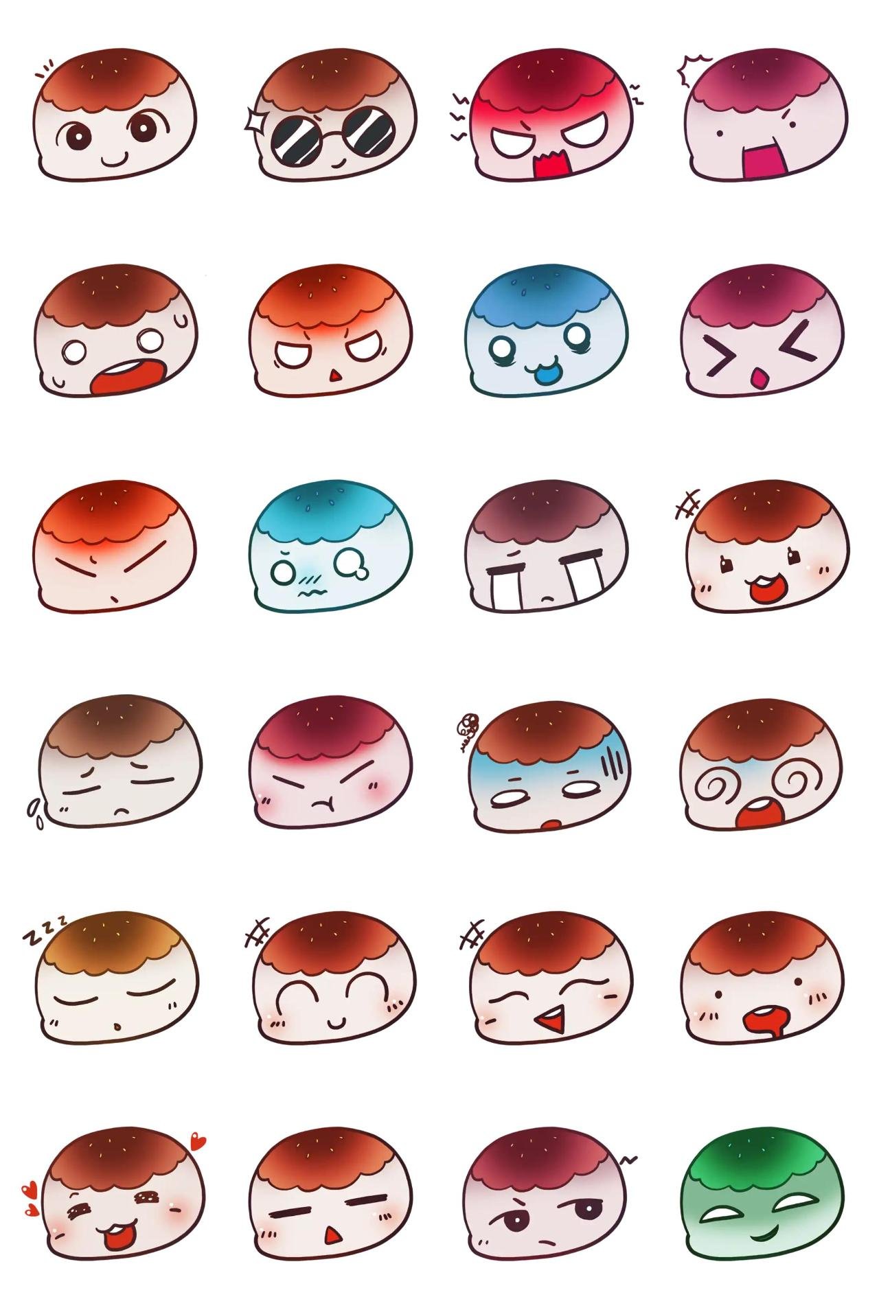 Cute round boy Animation/Cartoon,People sticker pack for Whatsapp, Telegram, Signal, and others chatting and message apps