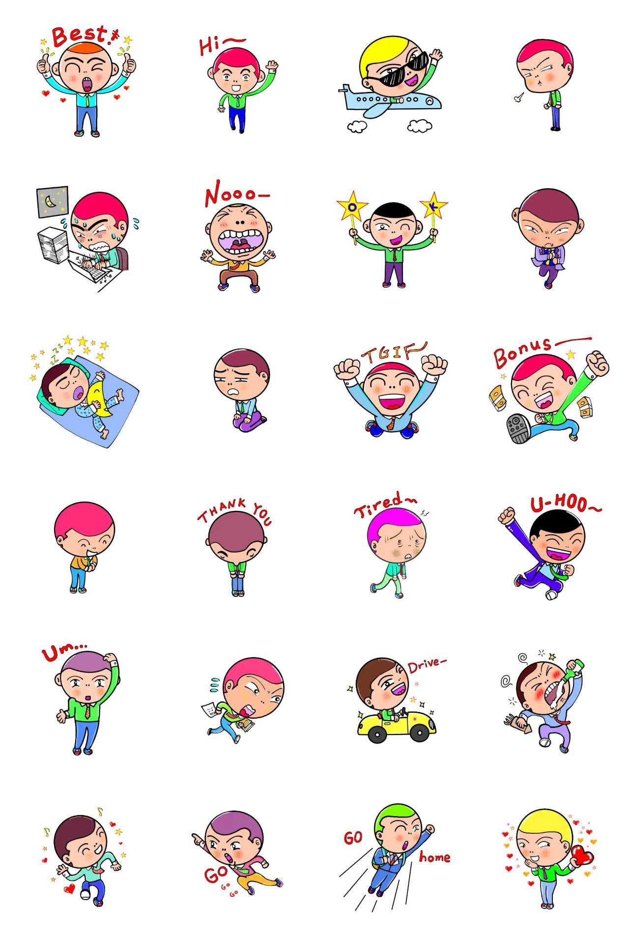 WorkerBee2 People sticker pack for Whatsapp, Telegram, Signal, and others chatting and message apps