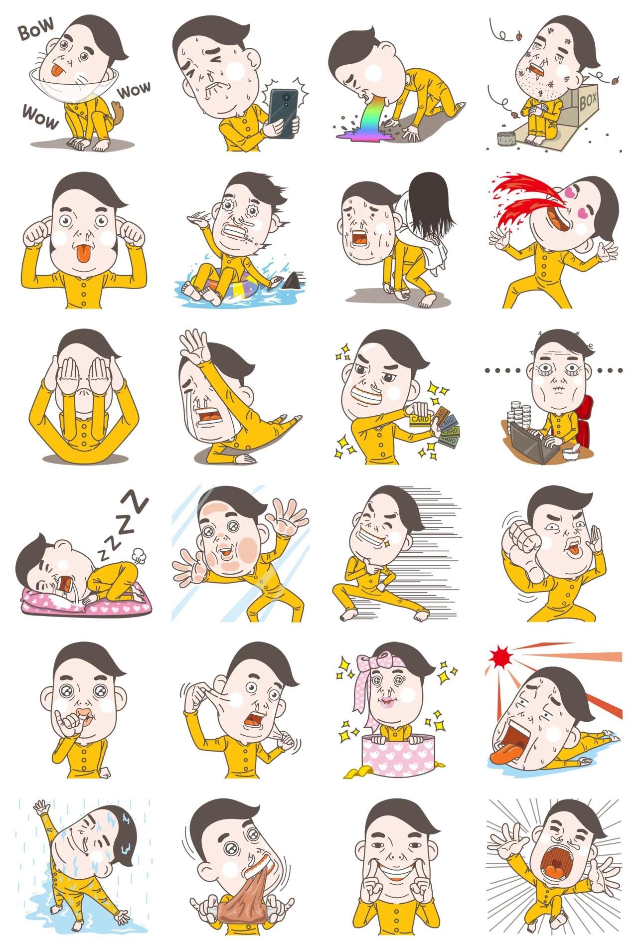 Bonggu2 Gag,People sticker pack for Whatsapp, Telegram, Signal, and others chatting and message apps