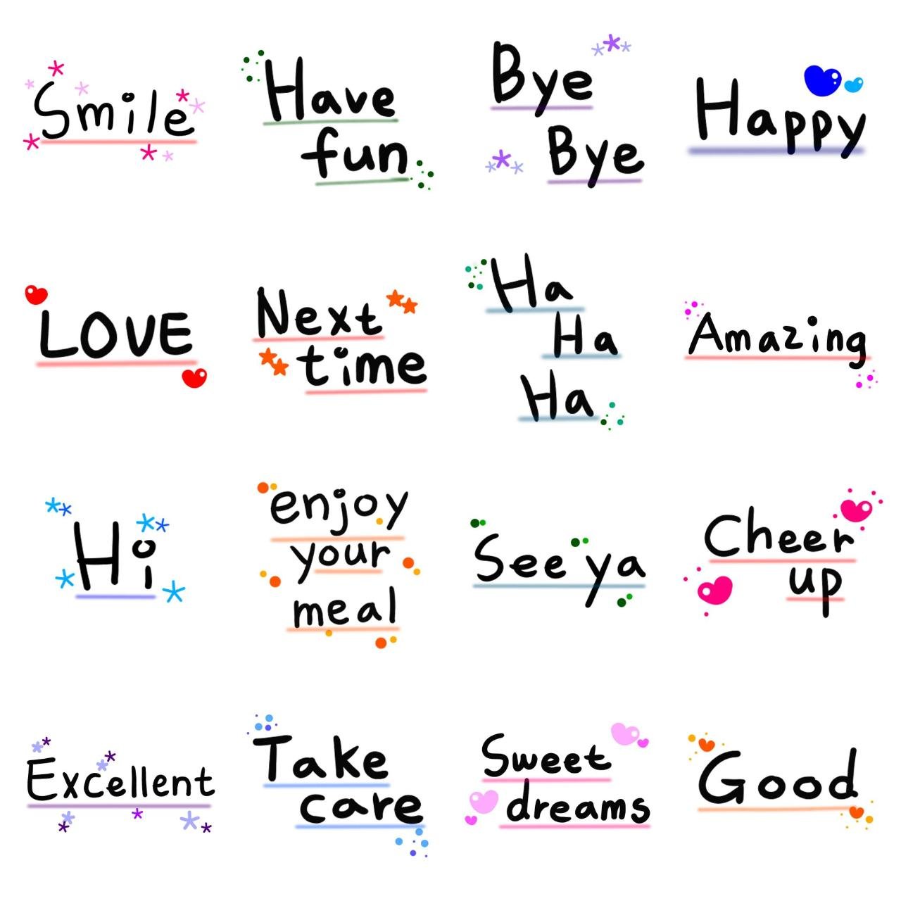 Letter Phrases,Etc. sticker pack for Whatsapp, Telegram, Signal, and others chatting and message apps