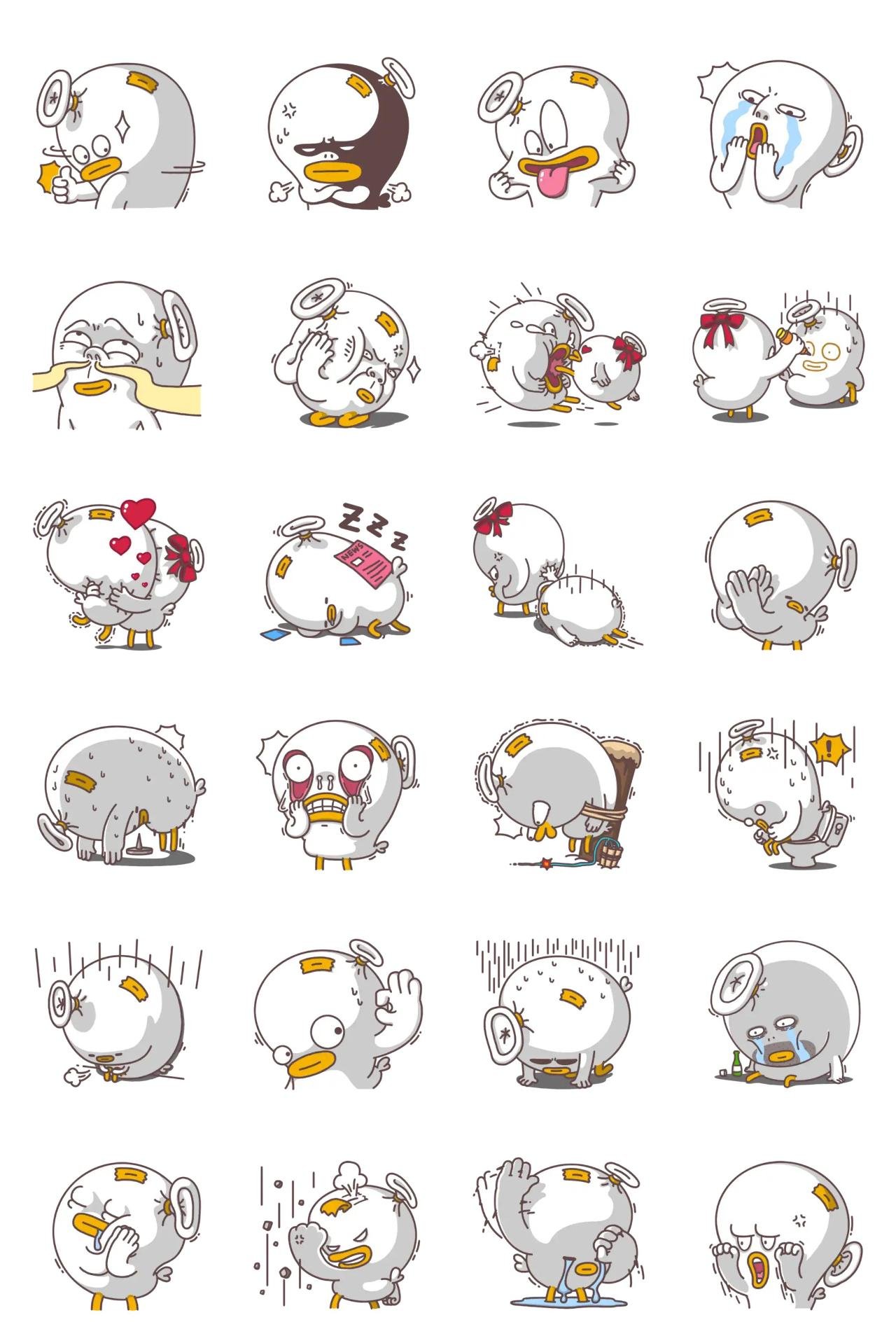 DUCKEY Animals,Etc. sticker pack for Whatsapp, Telegram, Signal, and others chatting and message apps