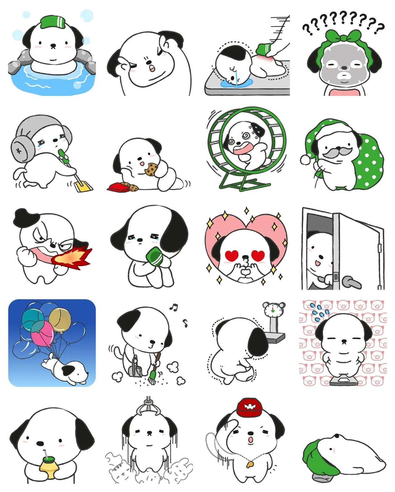 Working doggy in spa Animation/Cartoon,Animals sticker pack for Whatsapp, Telegram, Signal, and others chatting and message apps