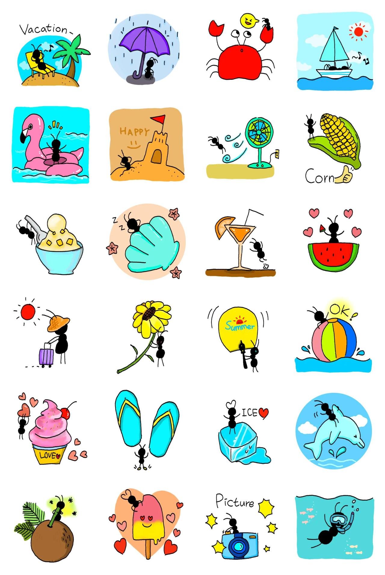 Worker ant2 Etc. sticker pack for Whatsapp, Telegram, Signal, and others chatting and message apps