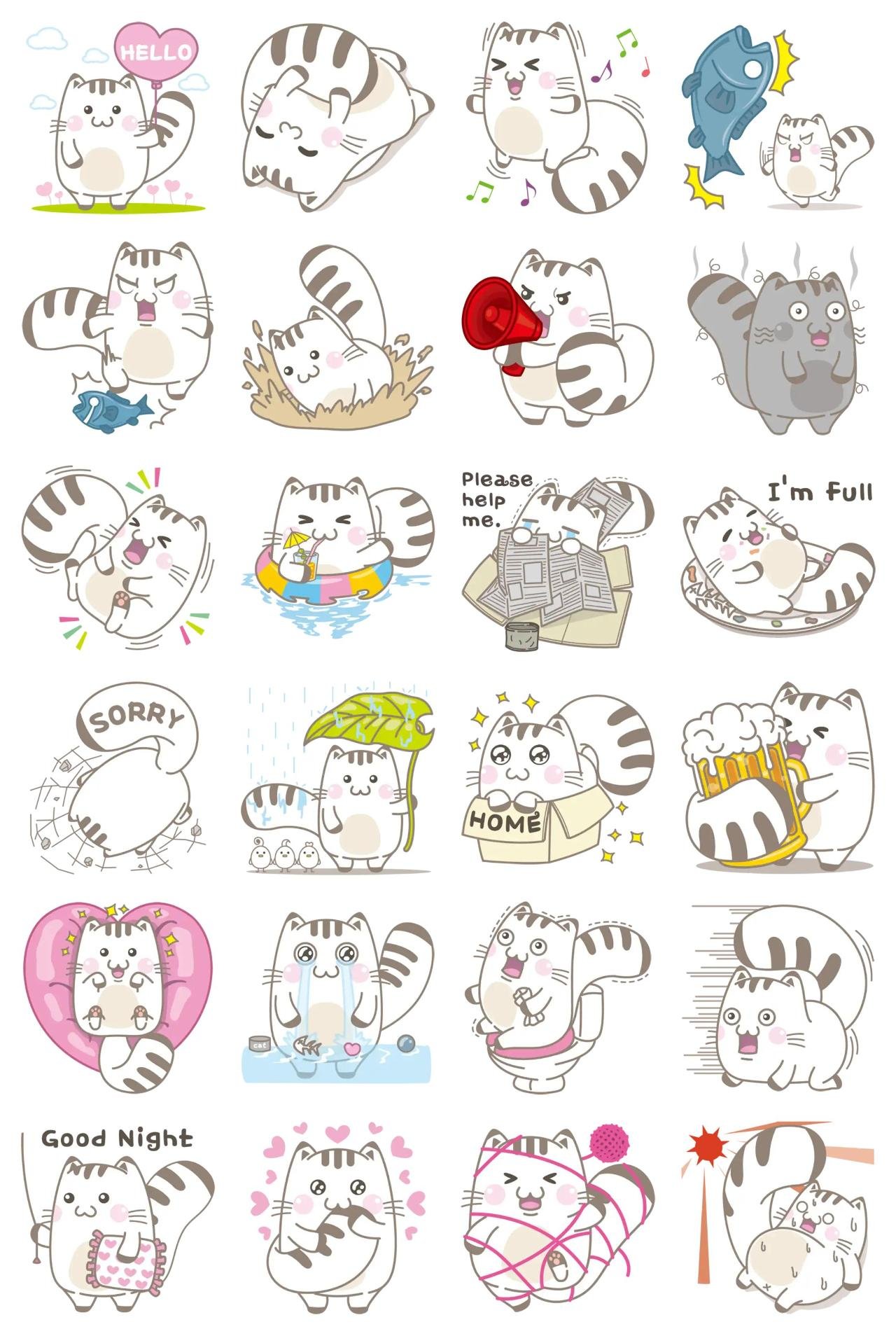Kkonyang Animals,Gag sticker pack for Whatsapp, Telegram, Signal, and others chatting and message apps
