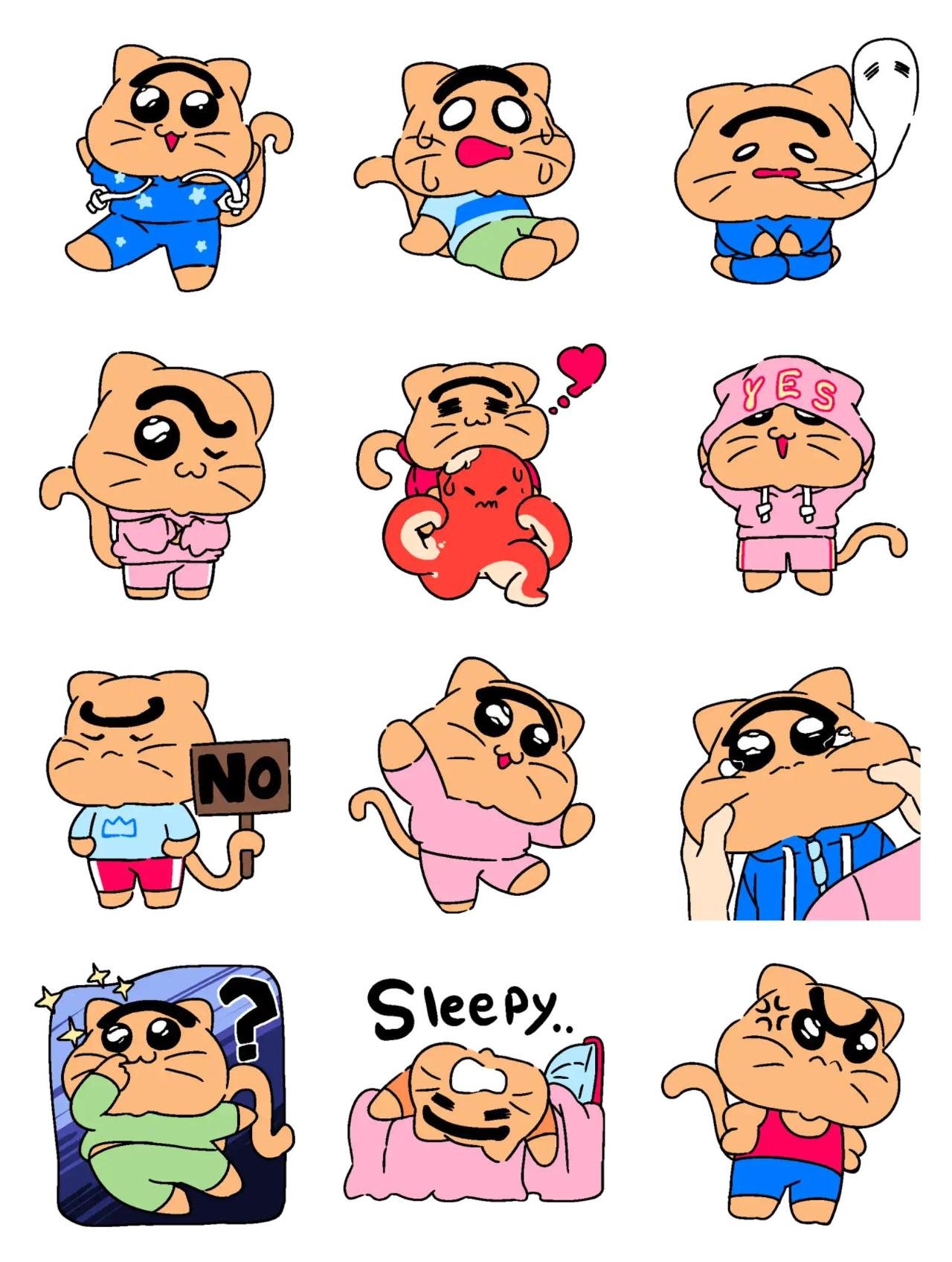Blondy's cute reactions Animation/Cartoon,Animals sticker pack for Whatsapp, Telegram, Signal, and others chatting and message apps