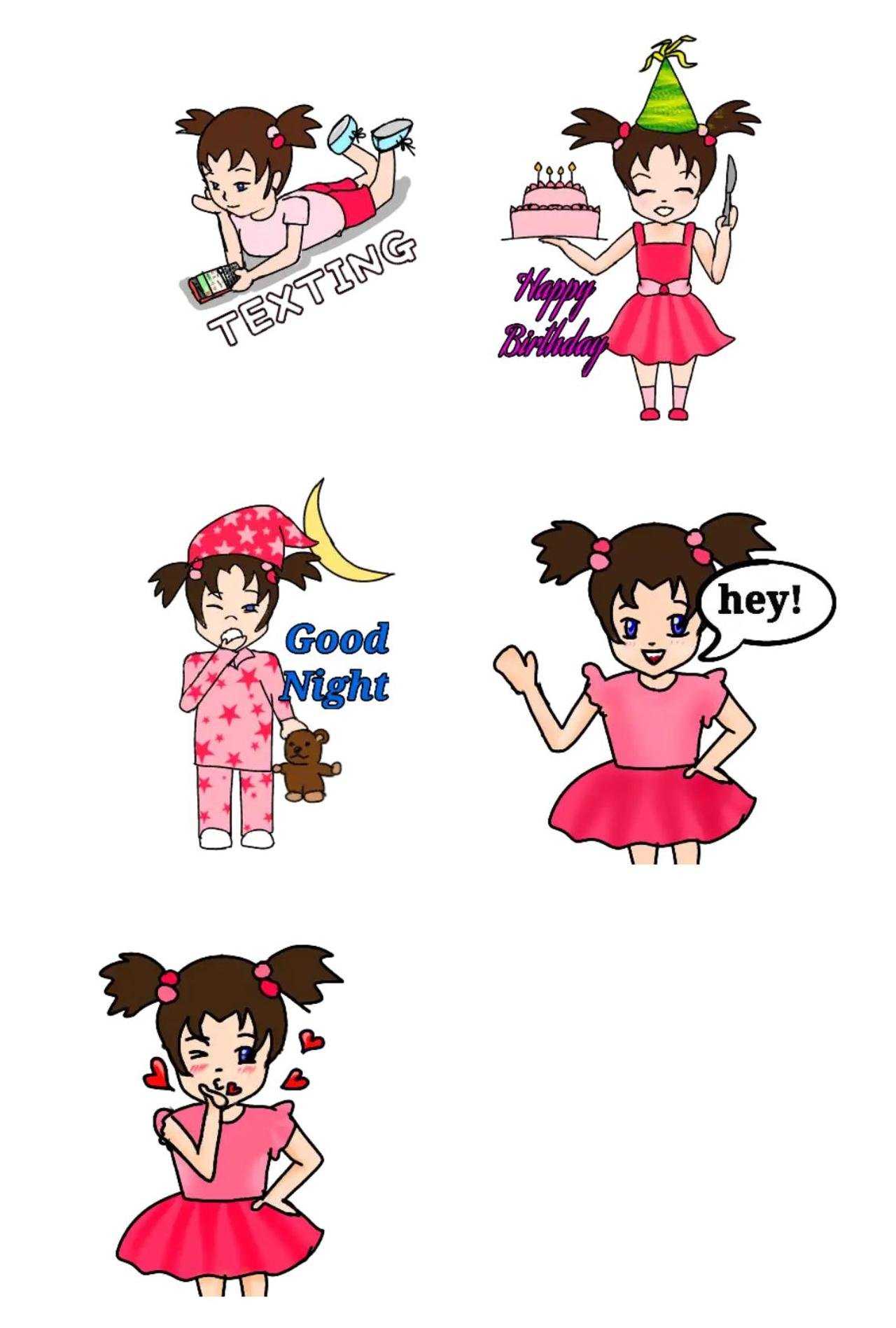 Chibi baka 1 (improved) Animation/Cartoon,People sticker pack for Whatsapp, Telegram, Signal, and others chatting and message apps
