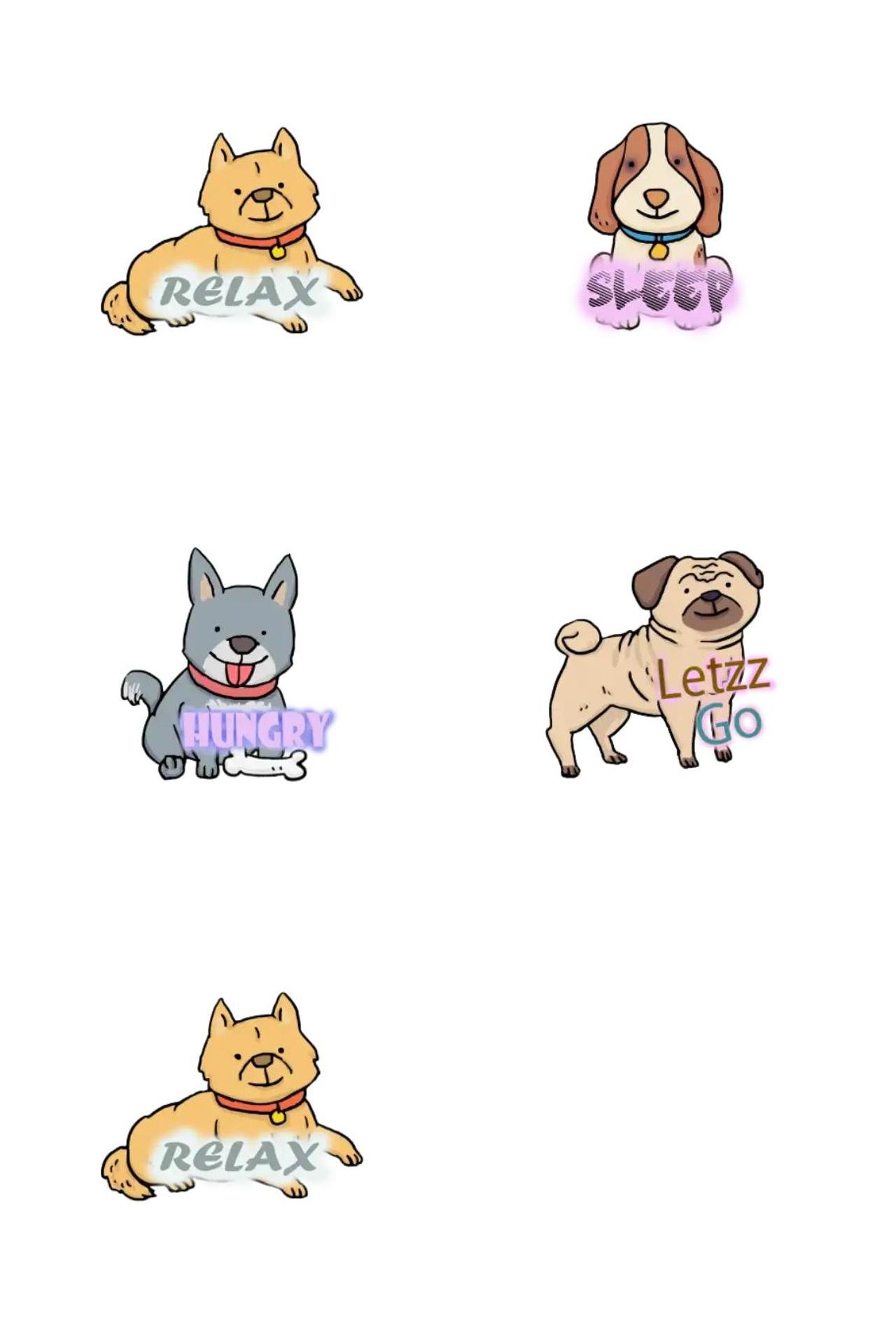 DOGGY Animals,Phrases sticker pack for Whatsapp, Telegram, Signal, and others chatting and message apps