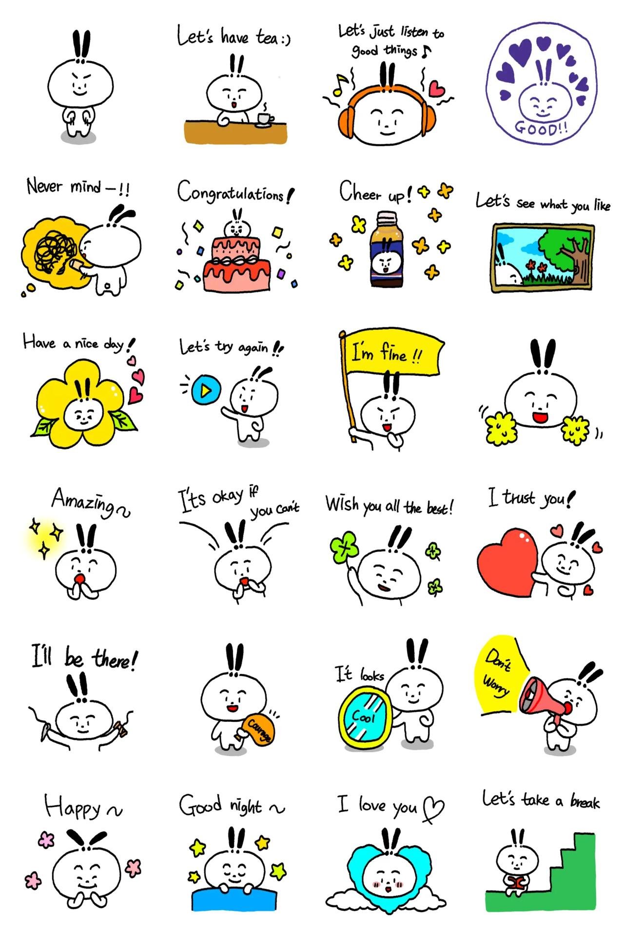 Exclamation mark rabbit Animals sticker pack for Whatsapp, Telegram, Signal, and others chatting and message apps