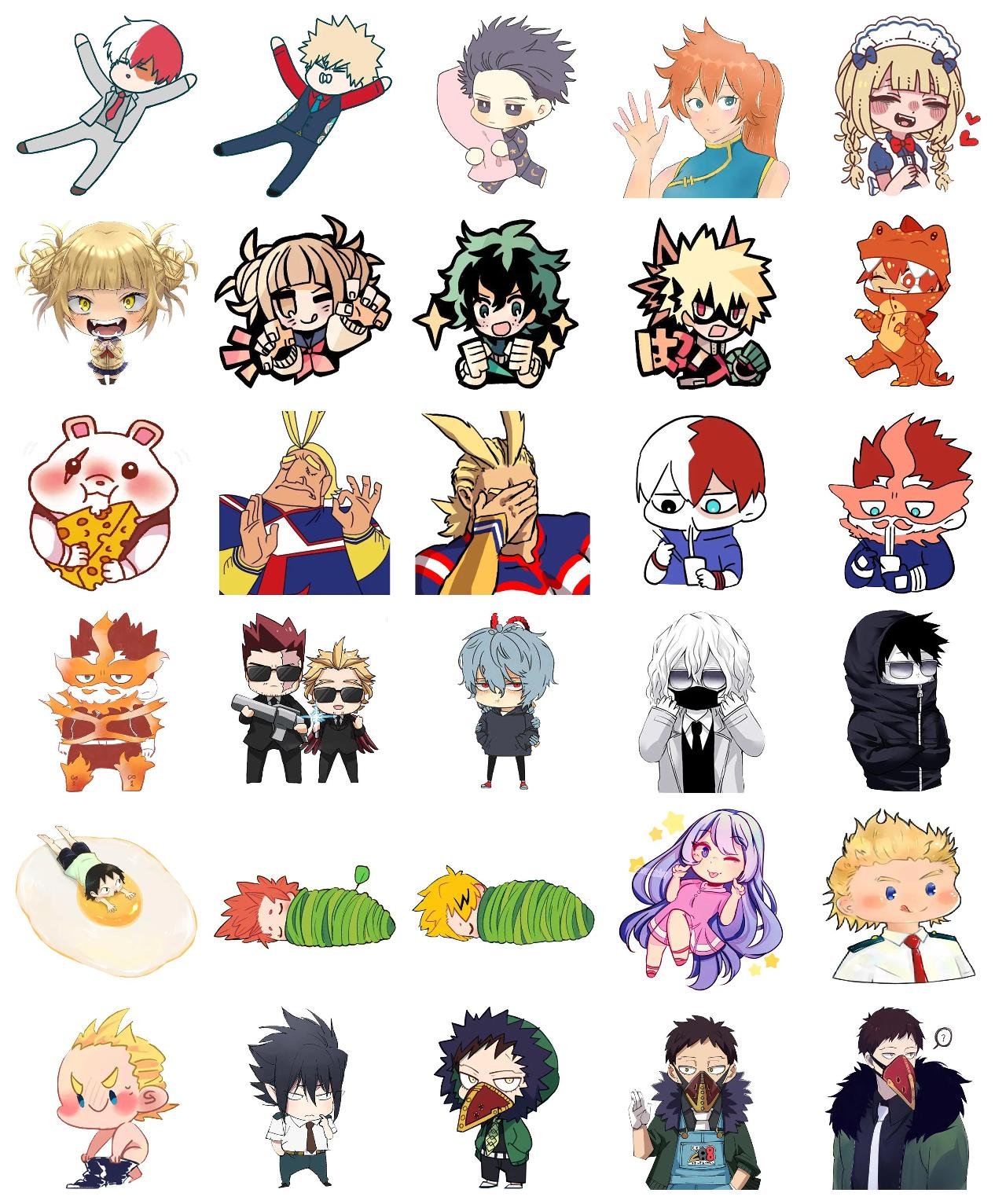 My Hero Academia #10 Anime, My Hero Academia sticker pack for Whatsapp, Telegram, Signal, and others chatting and message apps