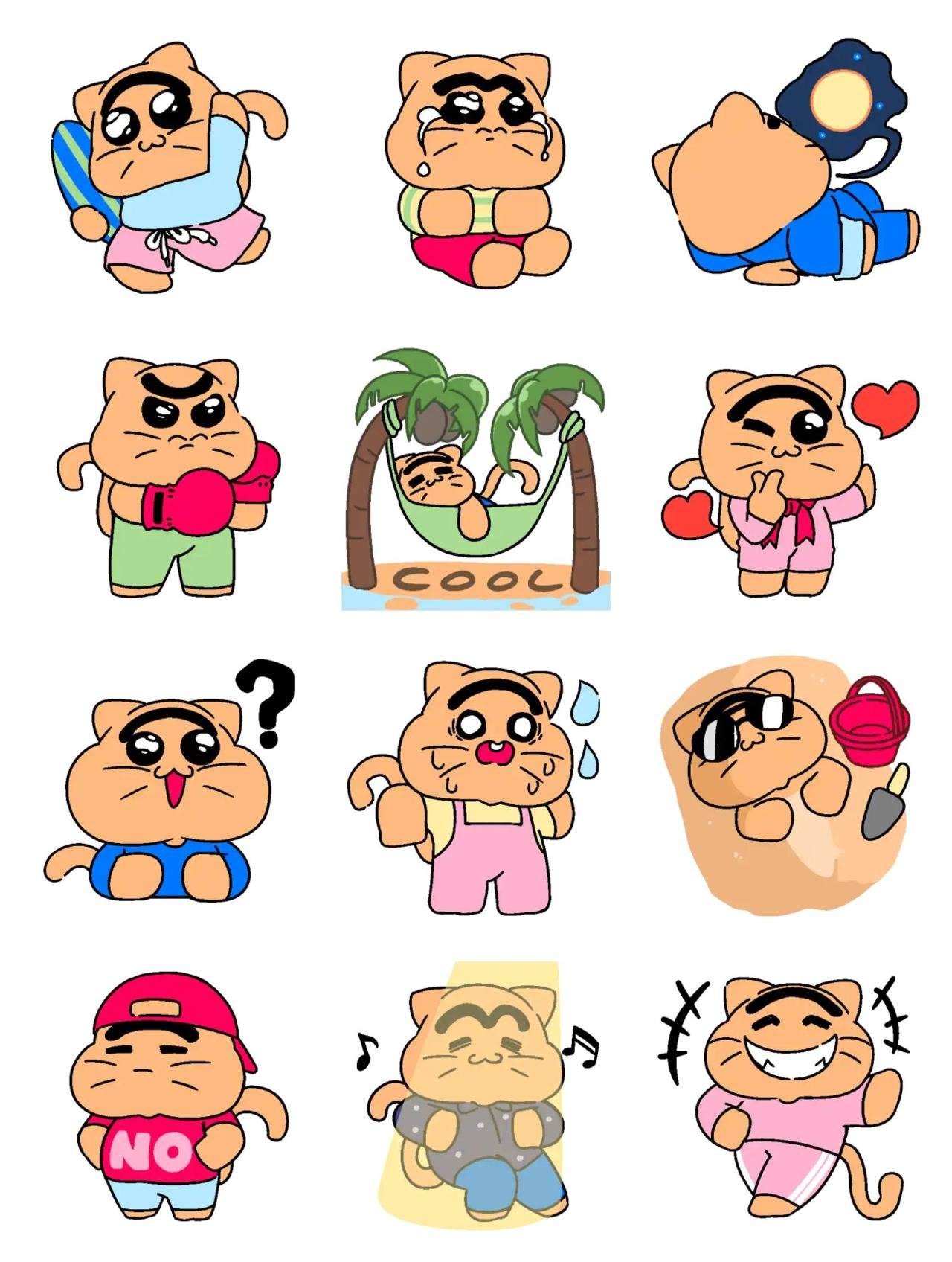 Enjoy summer with Blondy Animation/Cartoon,Animals sticker pack for Whatsapp, Telegram, Signal, and others chatting and message apps