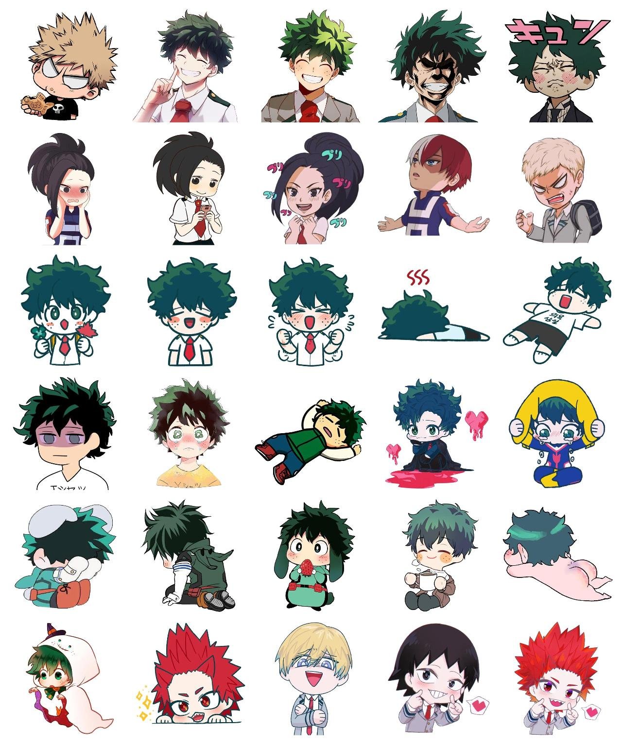 My Hero Academia #11 Anime, My Hero Academia sticker pack for Whatsapp, Telegram, Signal, and others chatting and message apps