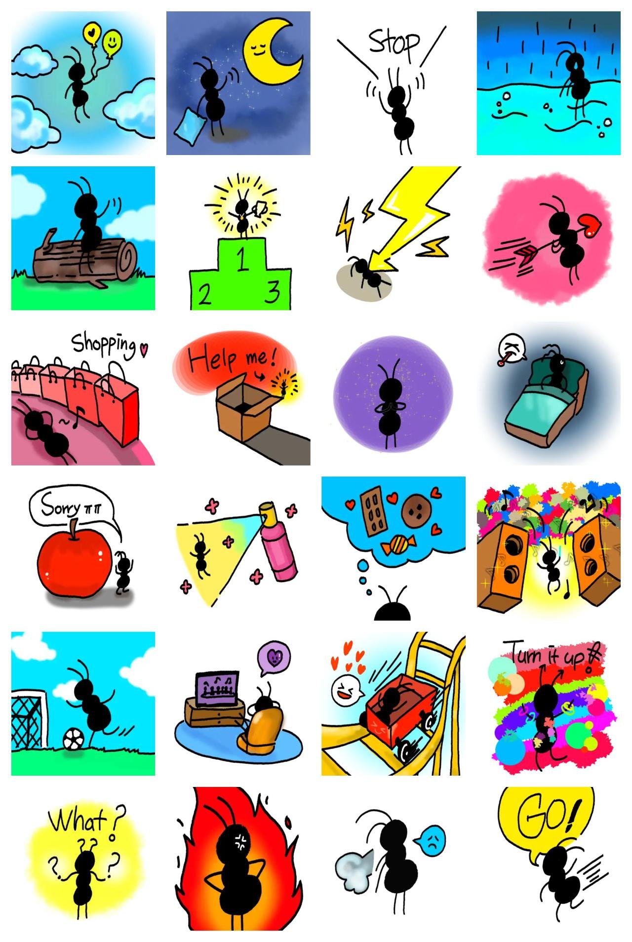 Worker ant3 Etc. sticker pack for Whatsapp, Telegram, Signal, and others chatting and message apps