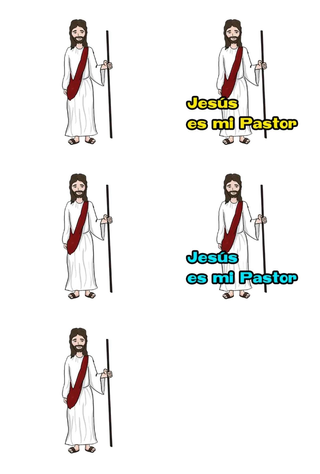 Jesus es mi Pastor Animation/Cartoon sticker pack for Whatsapp, Telegram, Signal, and others chatting and message apps