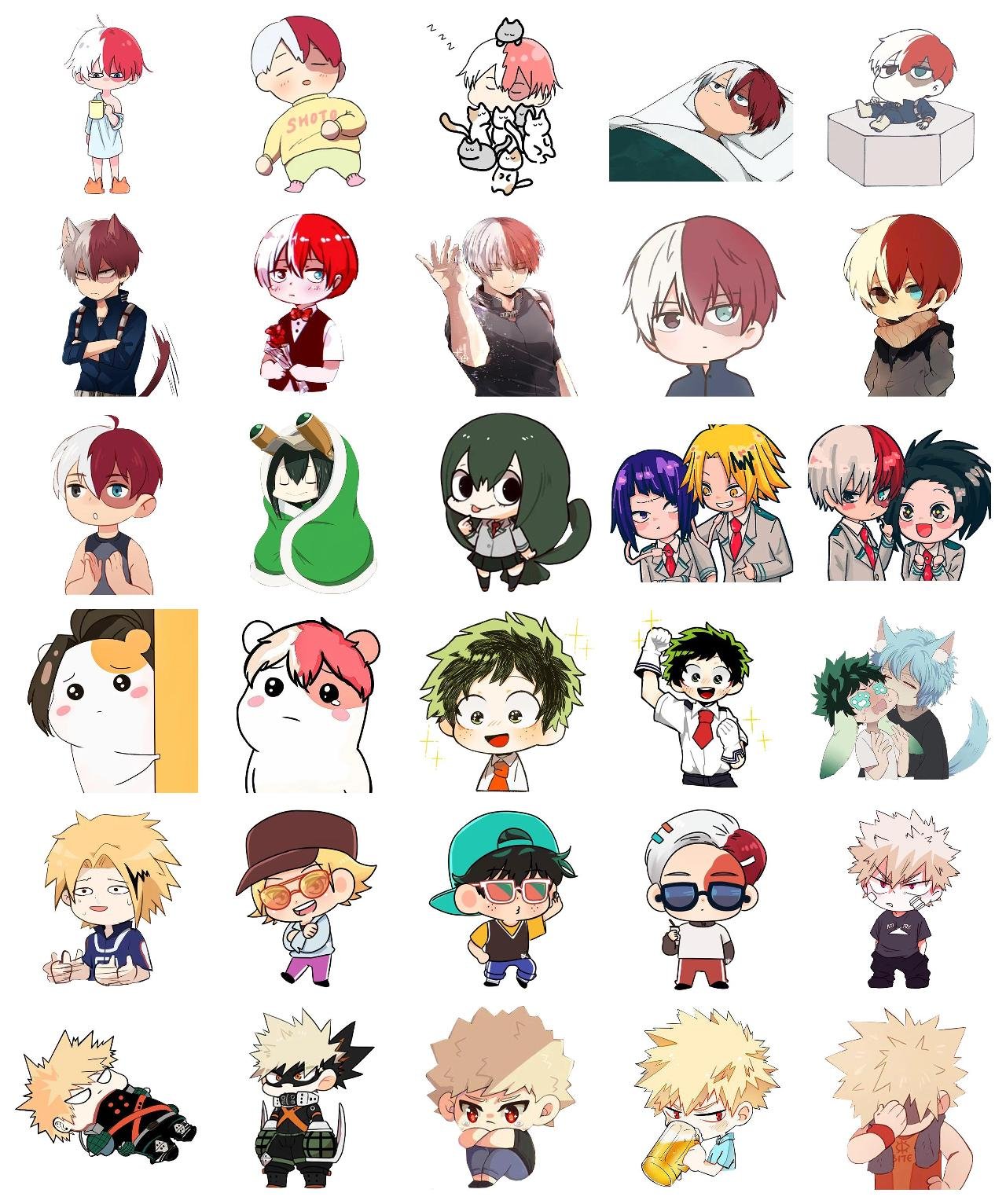 My Hero Academia #12 Anime, My Hero Academia sticker pack for Whatsapp, Telegram, Signal, and others chatting and message apps