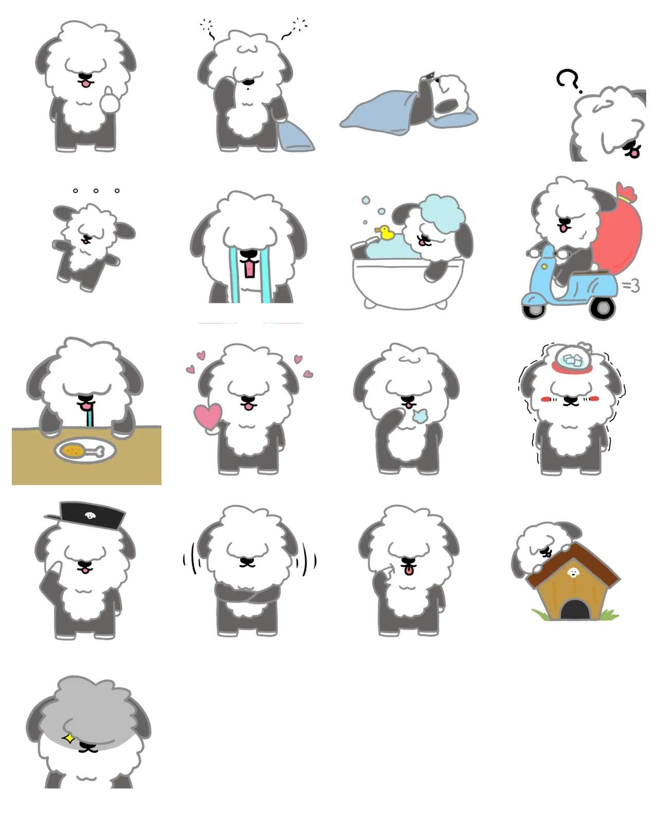 Mongdang Animals,Romance sticker pack for Whatsapp, Telegram, Signal, and others chatting and message apps