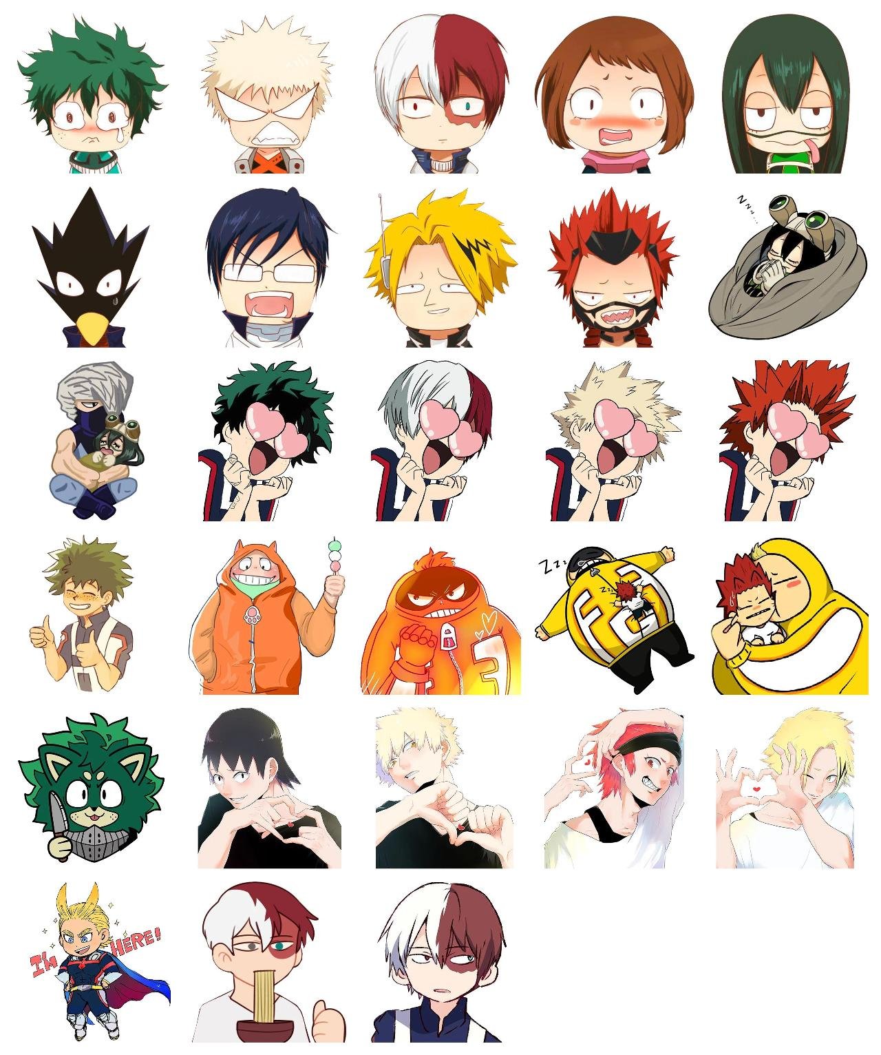 My Hero Academia #13 Anime, My Hero Academia sticker pack for Whatsapp, Telegram, Signal, and others chatting and message apps