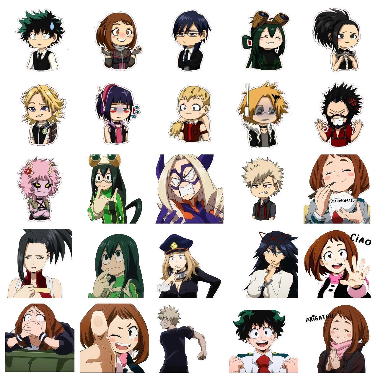 My Hero Academia #5 Anime, My Hero Academia sticker pack for Whatsapp, Telegram, Signal, and others chatting and message apps