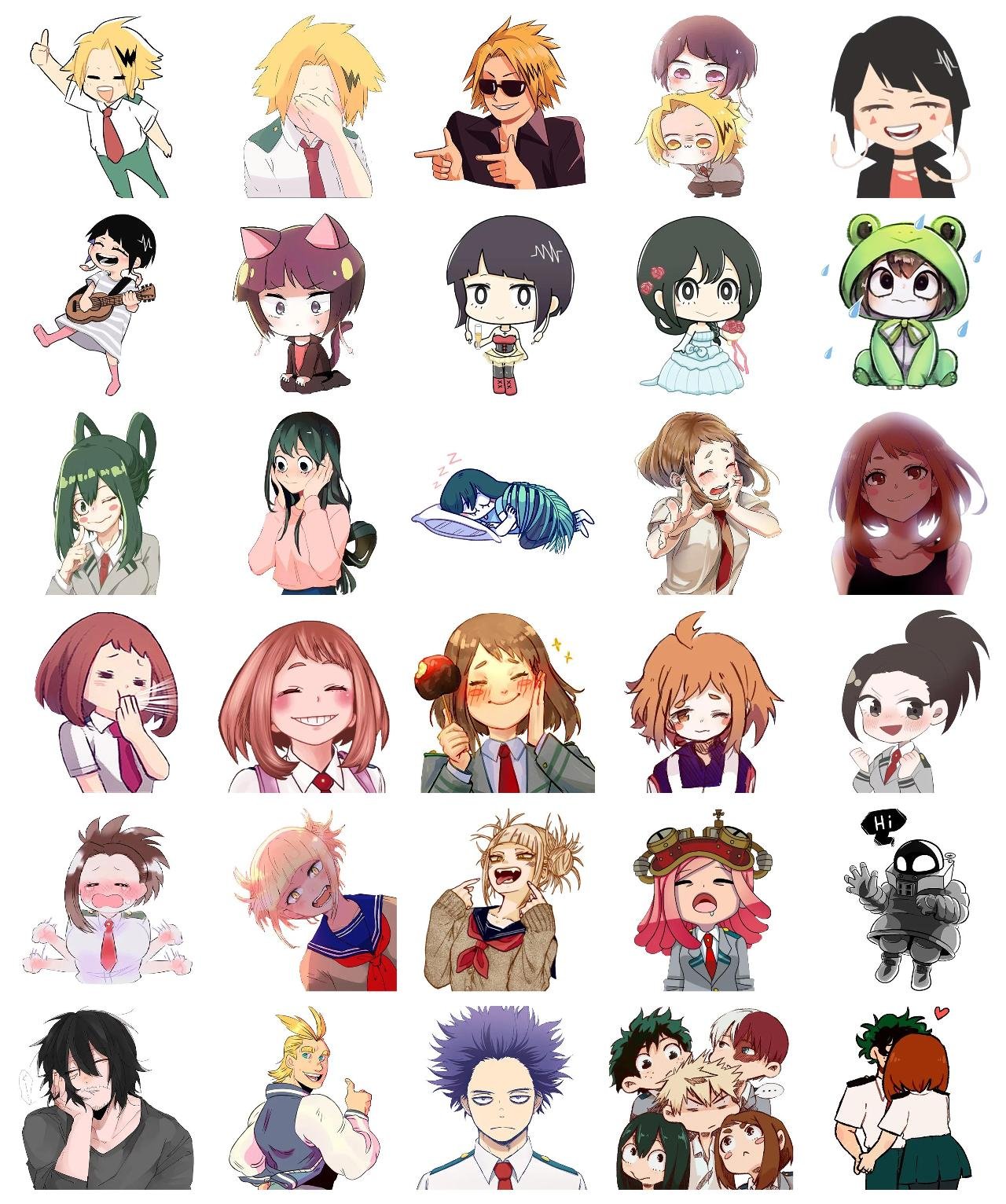 My Hero Academia #7 Anime, My Hero Academia sticker pack for Whatsapp, Telegram, Signal, and others chatting and message apps