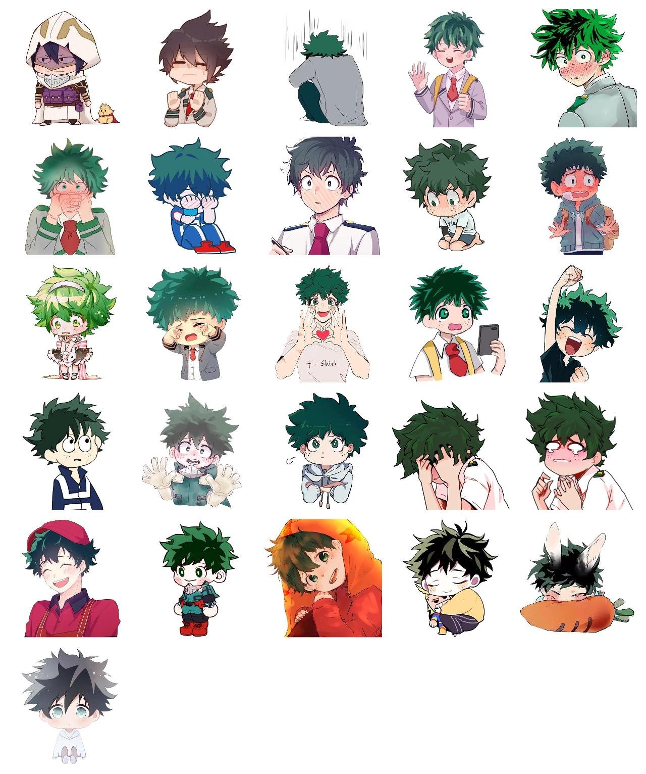 My Hero Academia #9 Anime, My Hero Academia sticker pack for Whatsapp, Telegram, Signal, and others chatting and message apps