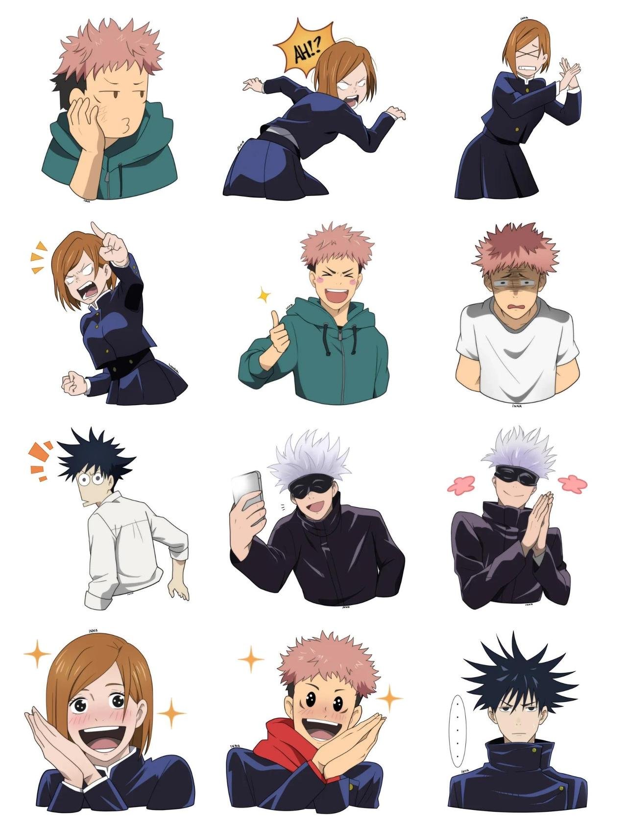 Jujutsu Kaisen #13 Anime, Jujutsu Kaisen sticker pack for Whatsapp, Telegram, Signal, and others chatting and message apps