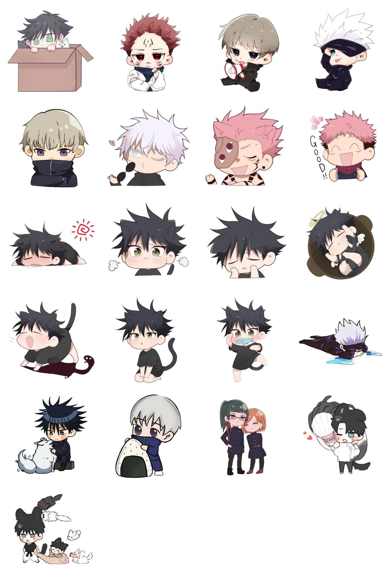 Jujutsu Kaisen #17 Anime, Jujutsu Kaisen sticker pack for Whatsapp, Telegram, Signal, and others chatting and message apps