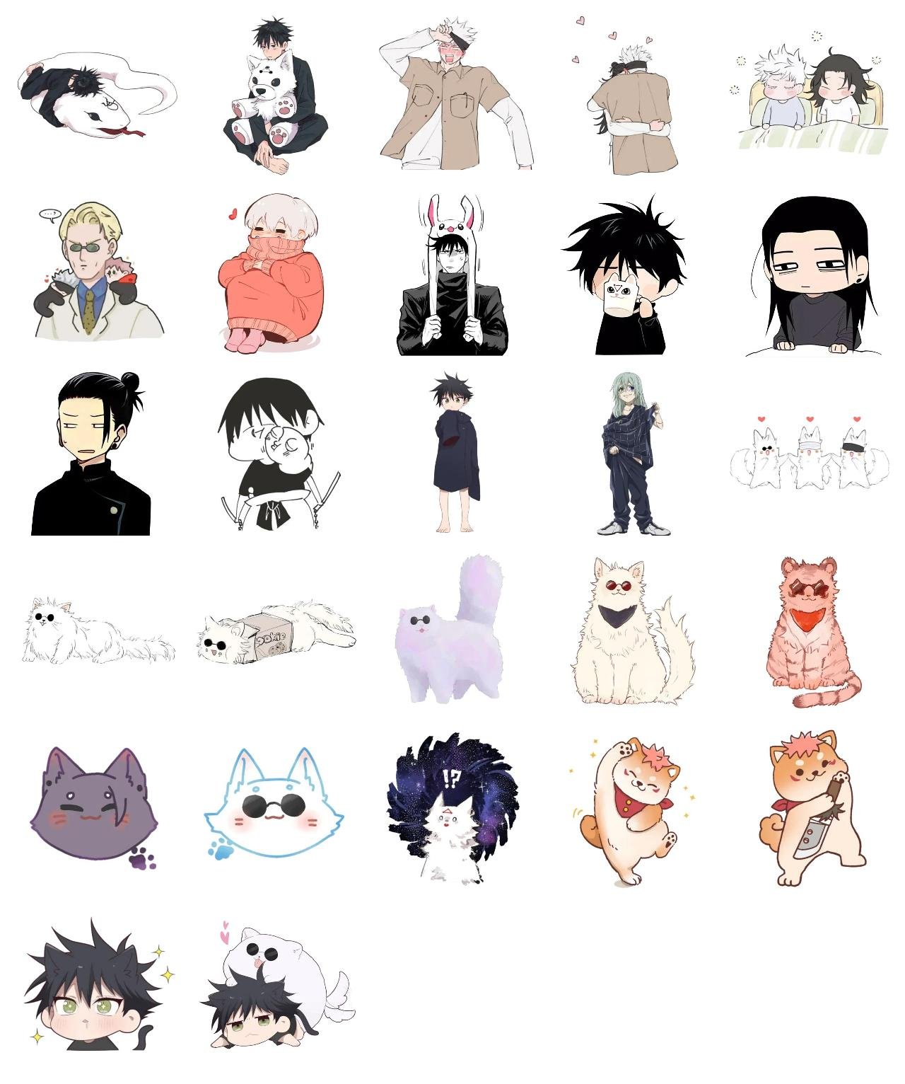 Jujutsu Kaisen #18 Anime, Jujutsu Kaisen sticker pack for Whatsapp, Telegram, Signal, and others chatting and message apps