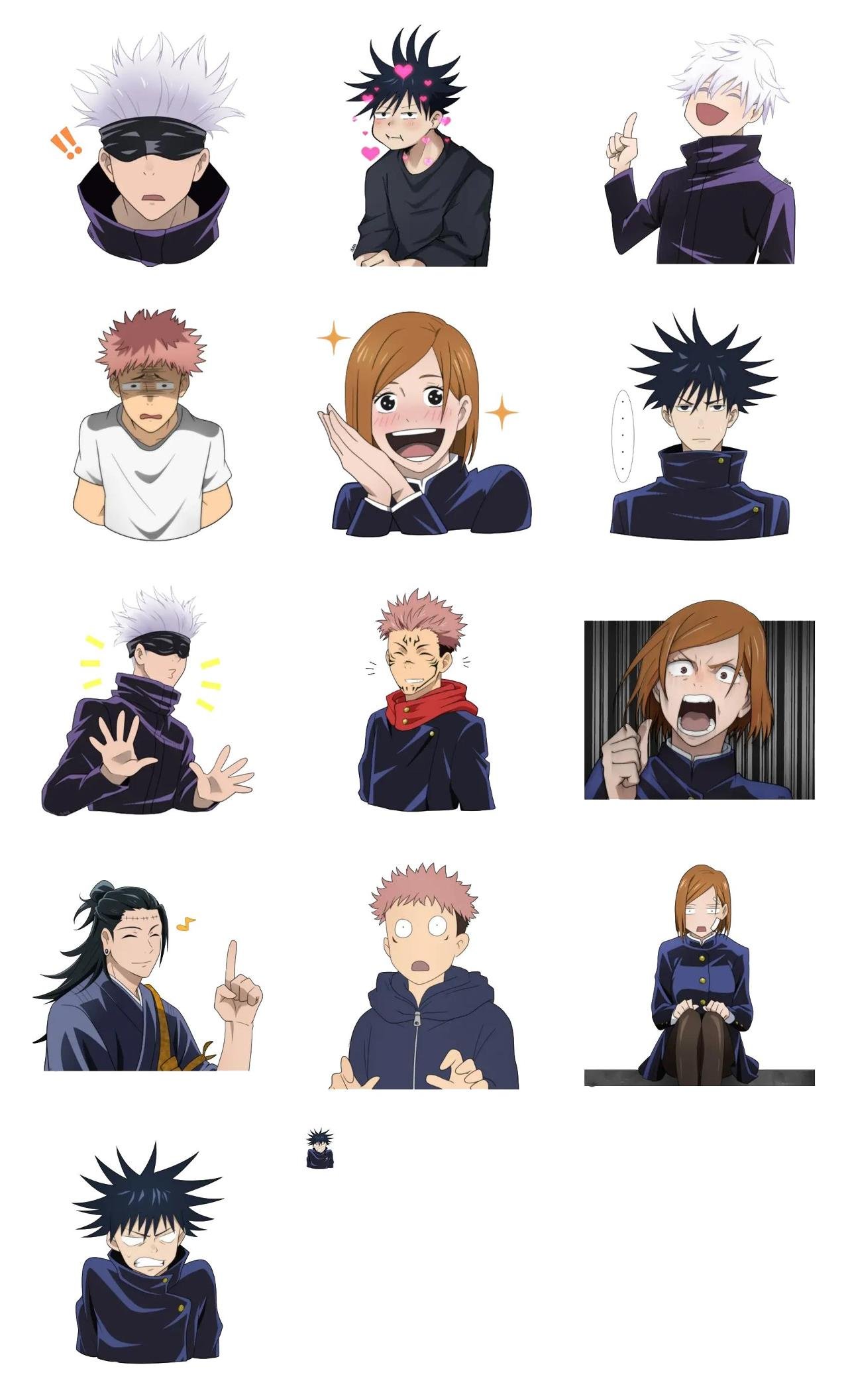 Jujutsu Kaisen #20 Anime, Jujutsu Kaisen sticker pack for Whatsapp, Telegram, Signal, and others chatting and message apps