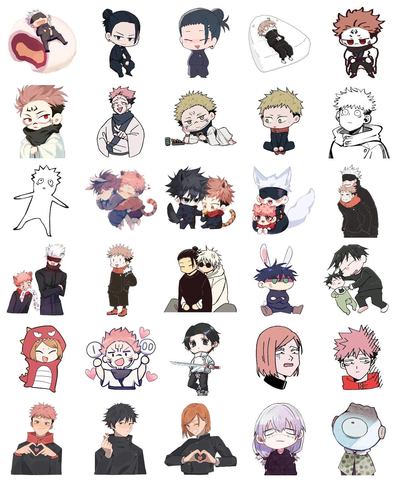 Jujutsu Kaisen #22 Anime, Jujutsu Kaisen sticker pack for Whatsapp, Telegram, Signal, and others chatting and message apps