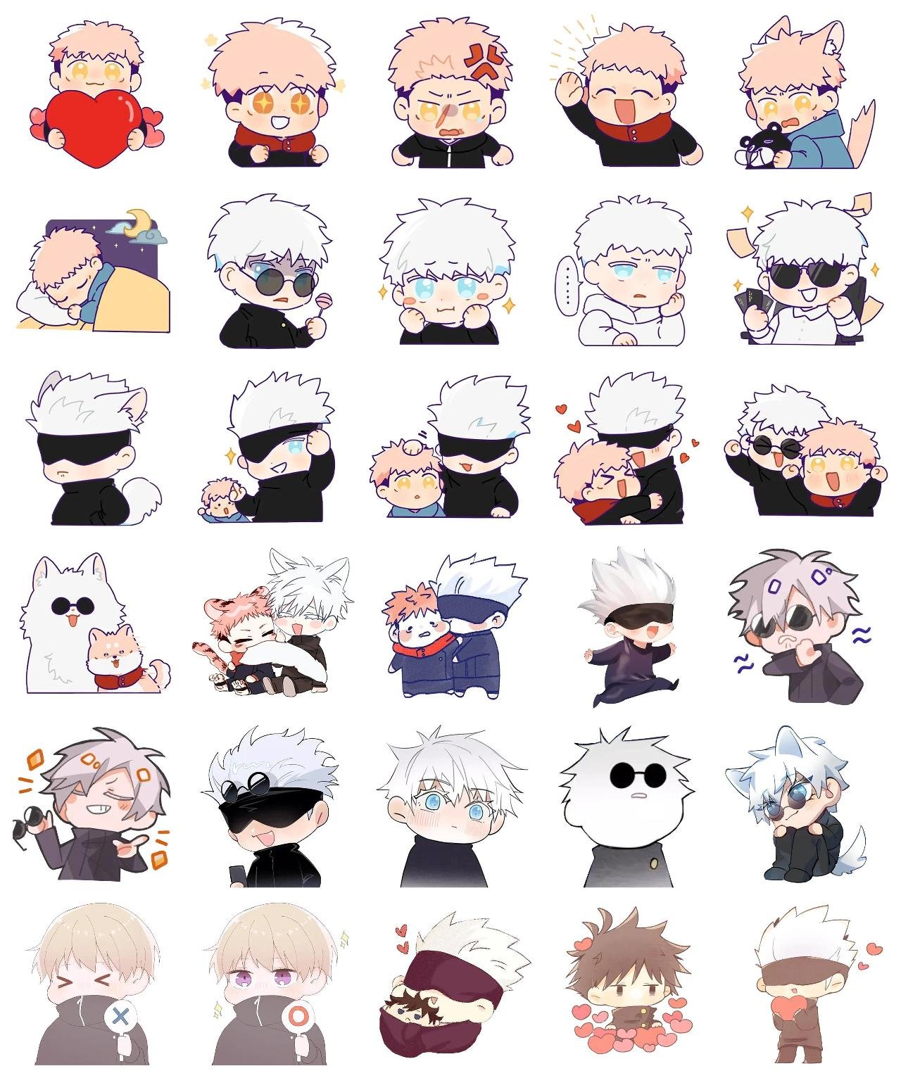 Jujutsu Kaisen #24 Anime, Jujutsu Kaisen sticker pack for Whatsapp, Telegram, Signal, and others chatting and message apps