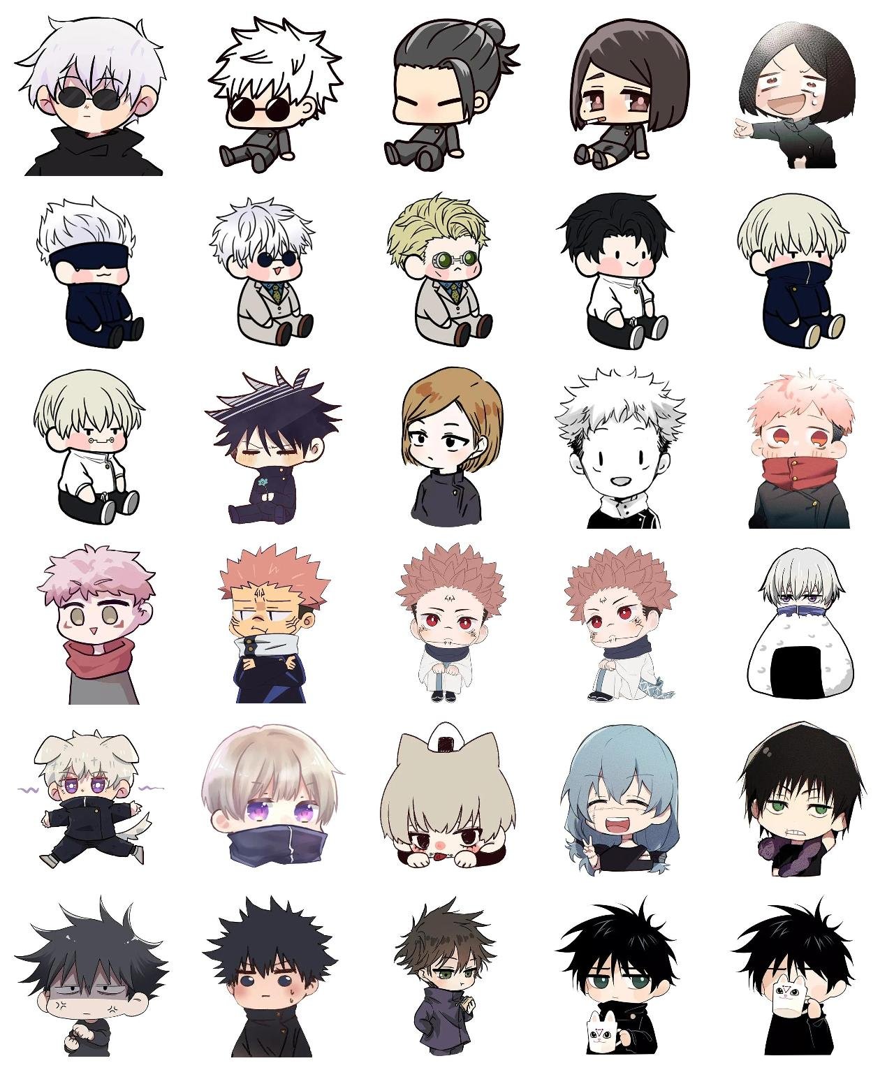 Jujutsu Kaisen #25 Anime, Jujutsu Kaisen sticker pack for Whatsapp, Telegram, Signal, and others chatting and message apps