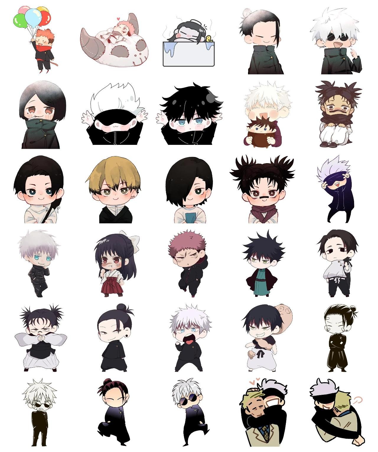 Jujutsu Kaisen #27 Anime, Jujutsu Kaisen sticker pack for Whatsapp, Telegram, Signal, and others chatting and message apps