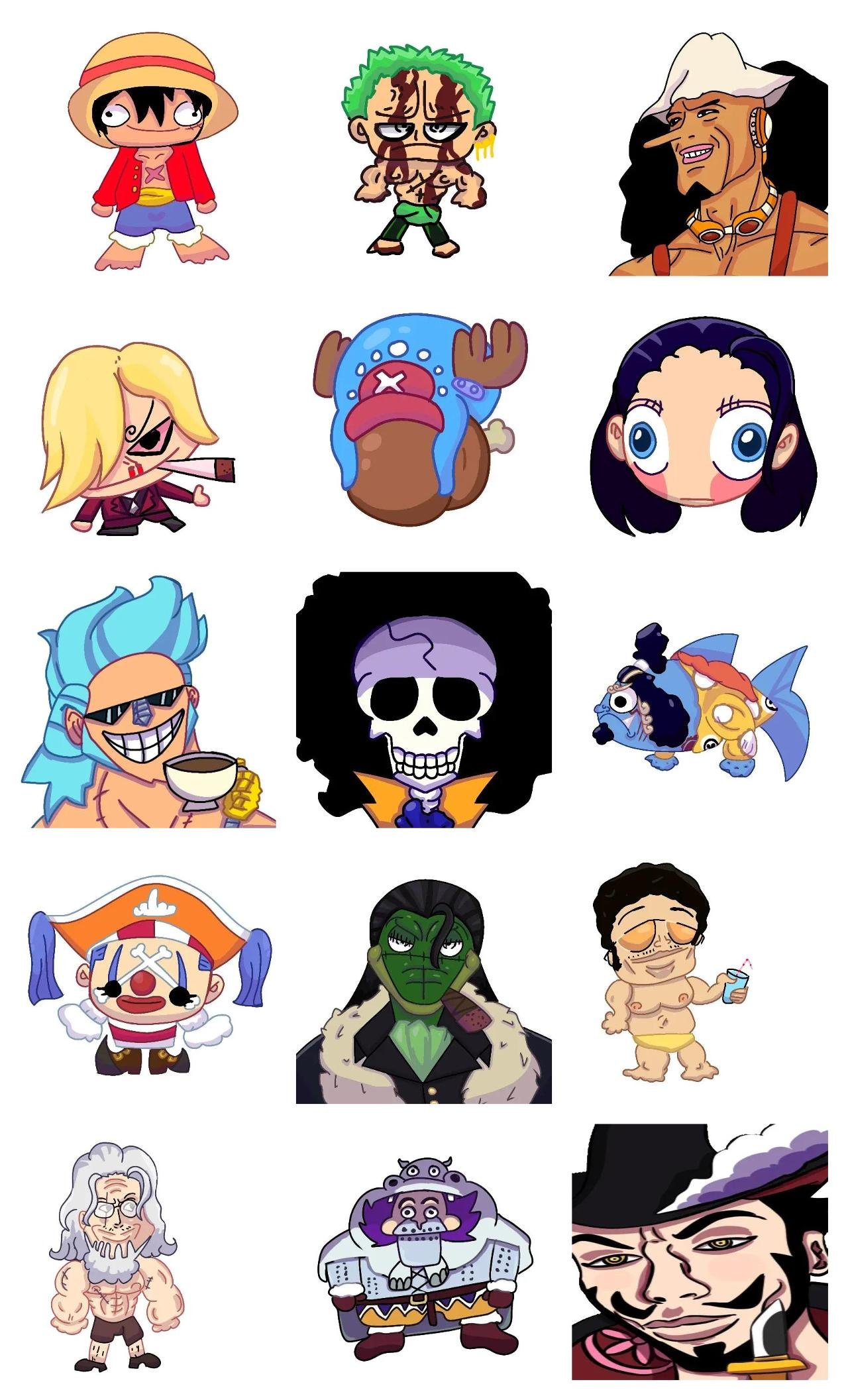 One Piece #1 Anime, One Piece sticker pack for Whatsapp, Telegram, Signal, and others chatting and message apps