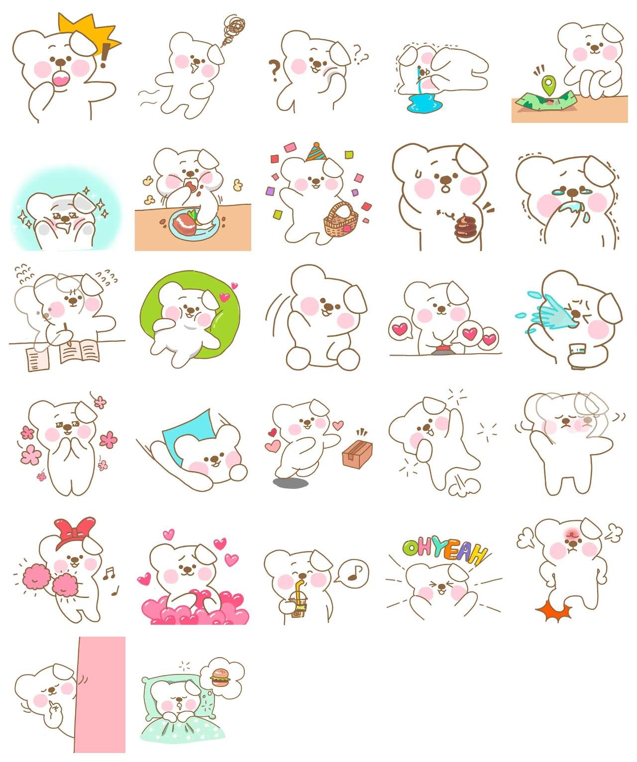 Gomgomi Animals sticker pack for Whatsapp, Telegram, Signal, and others chatting and message apps