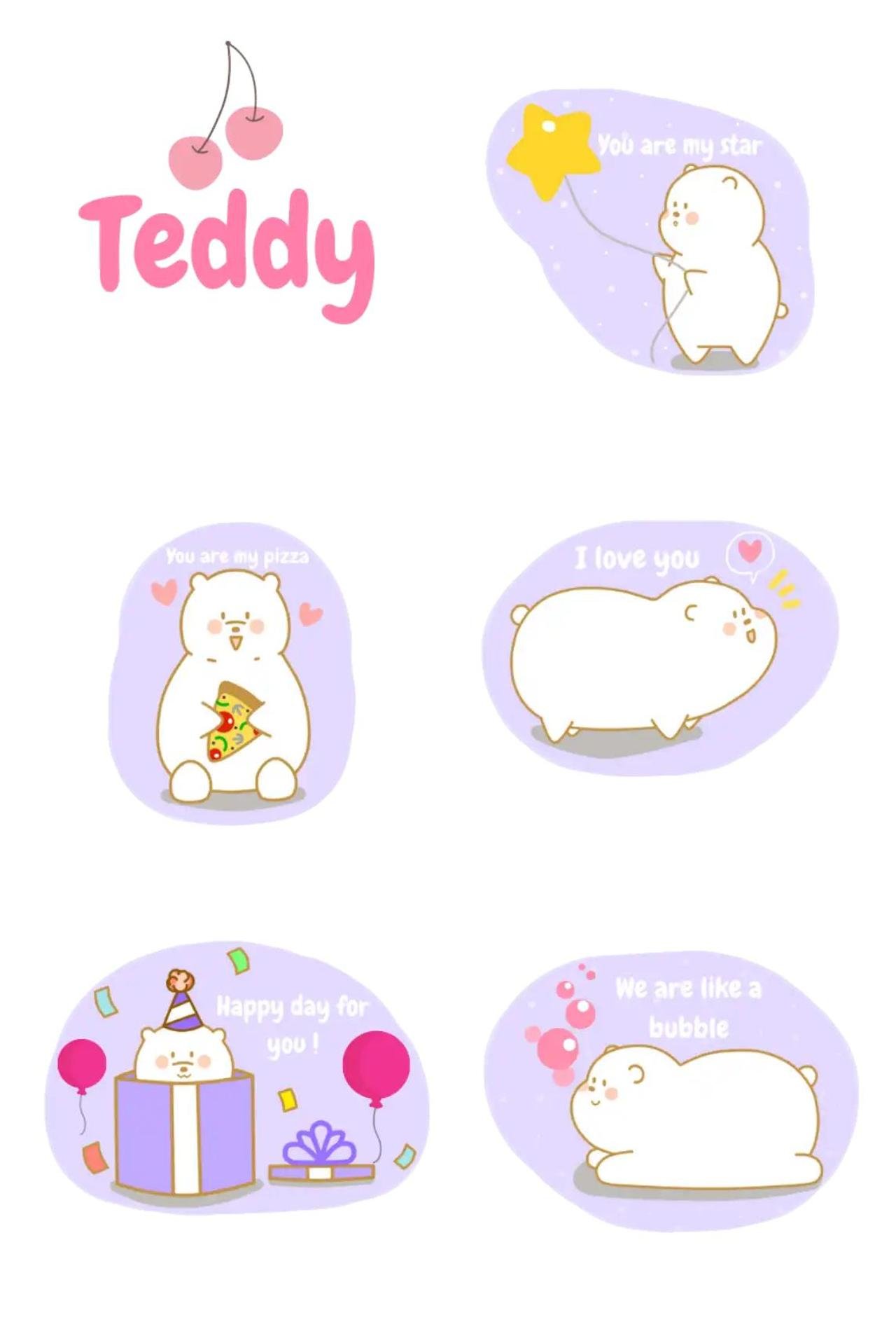 Little bear Animation/Cartoon sticker pack for Whatsapp, Telegram, Signal, and others chatting and message apps