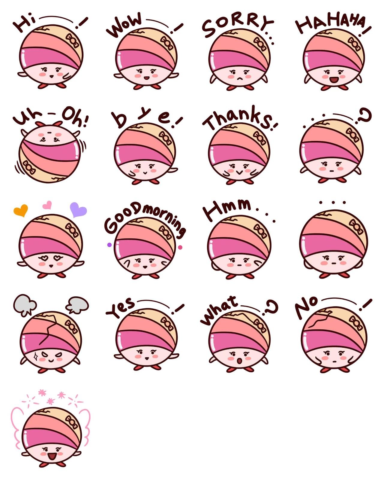 Glass Bead Girl 1 Animation/Cartoon,Etc. sticker pack for Whatsapp, Telegram, Signal, and others chatting and message apps