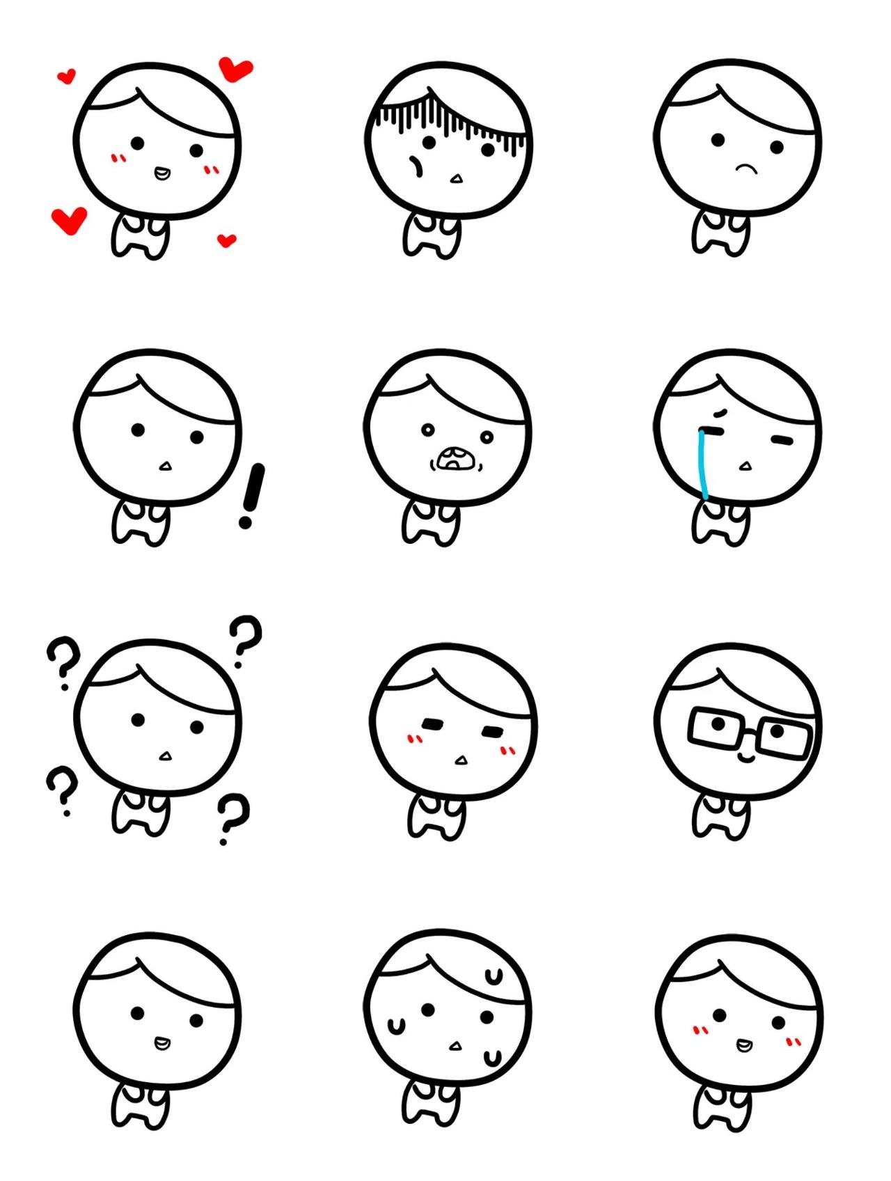Cute boy Randy Gag,People sticker pack for Whatsapp, Telegram, Signal, and others chatting and message apps
