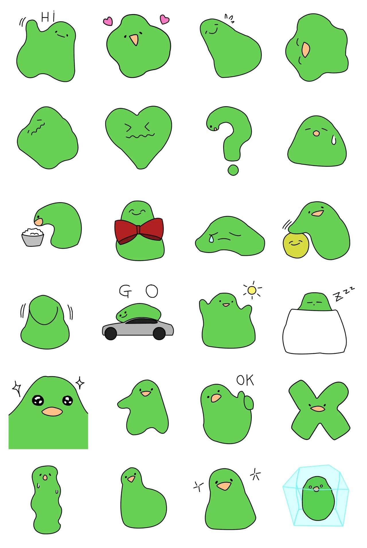 In a slur Slime Etc. sticker pack for Whatsapp, Telegram, Signal, and others chatting and message apps