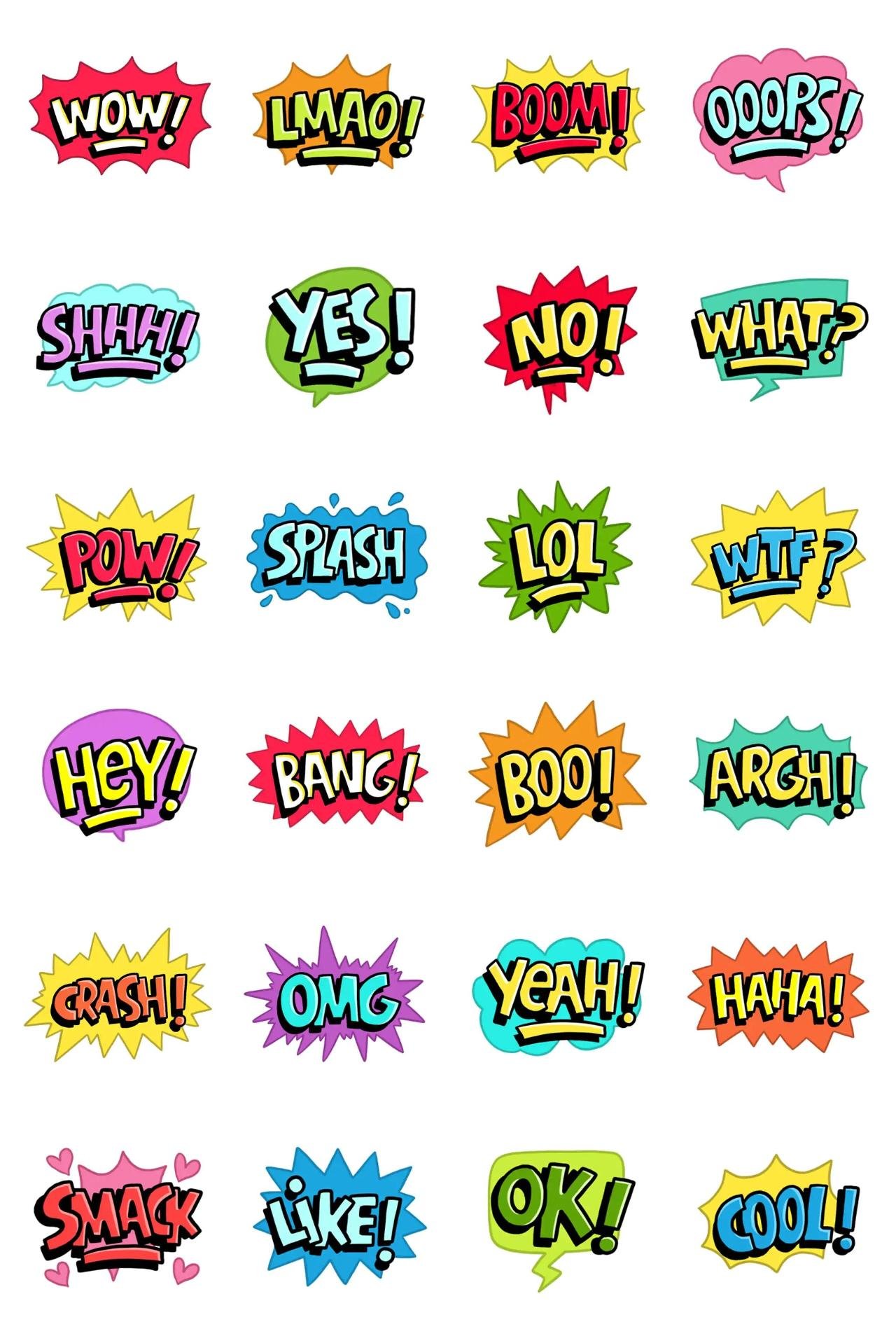Comic Pack Animation/Cartoon,Phrases sticker pack for Whatsapp, Telegram, Signal, and others chatting and message apps