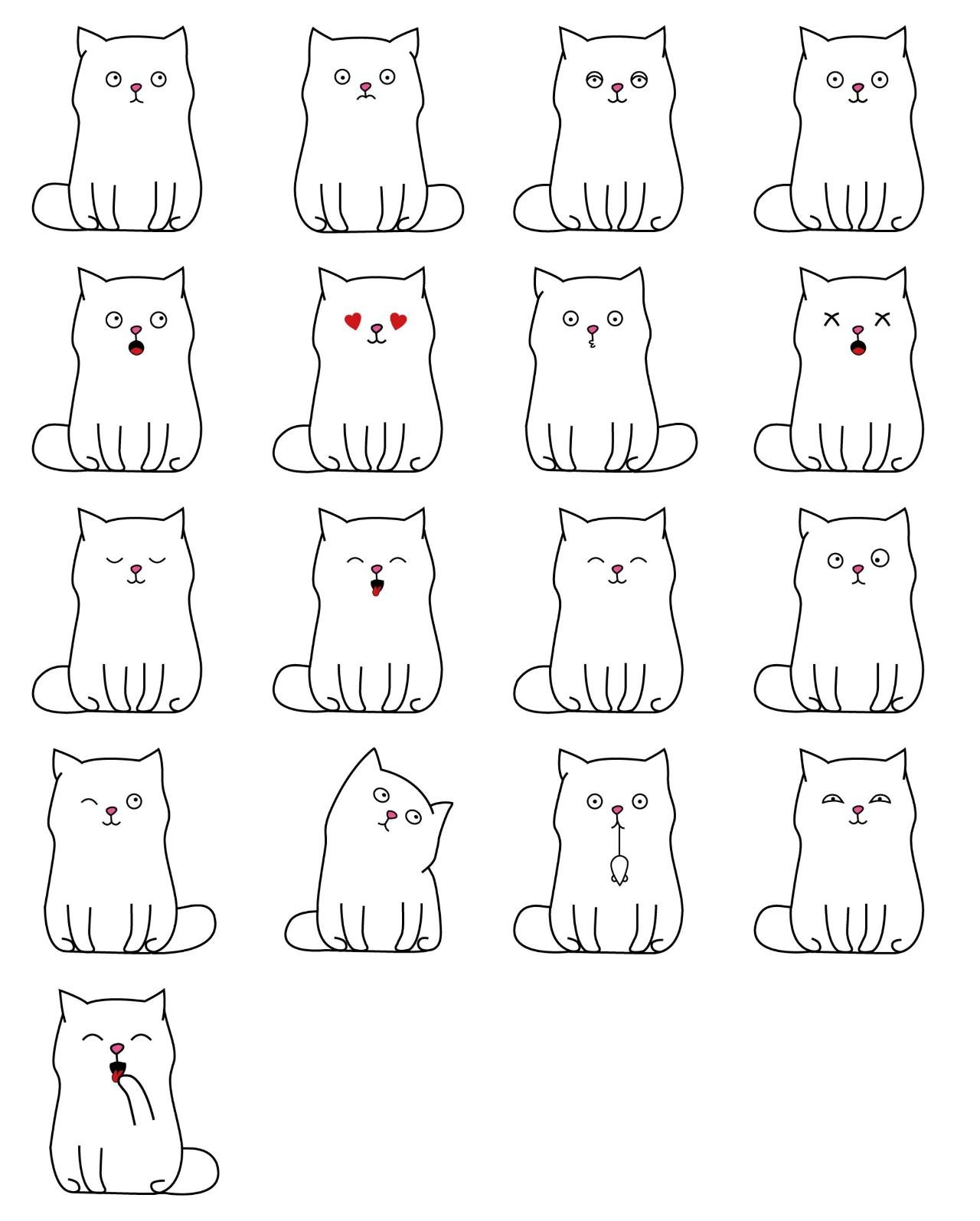 Moody Cat Animation/Cartoon,Animals sticker pack for Whatsapp, Telegram, Signal, and others chatting and message apps