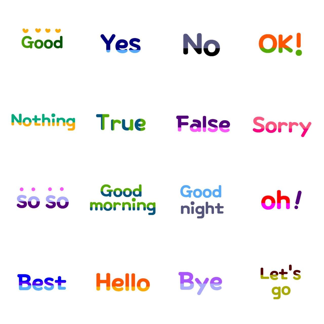 yes Phrases,Etc. sticker pack for Whatsapp, Telegram, Signal, and others chatting and message apps