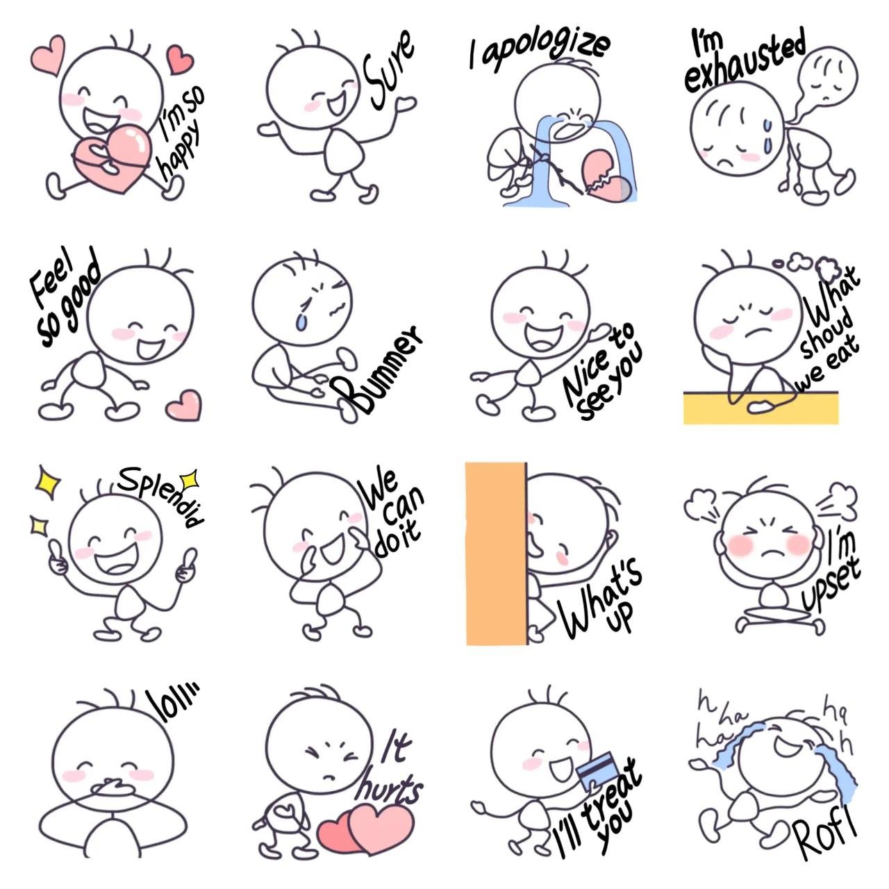 Lovely sugar boy 7 People,Romance sticker pack for Whatsapp, Telegram, Signal, and others chatting and message apps