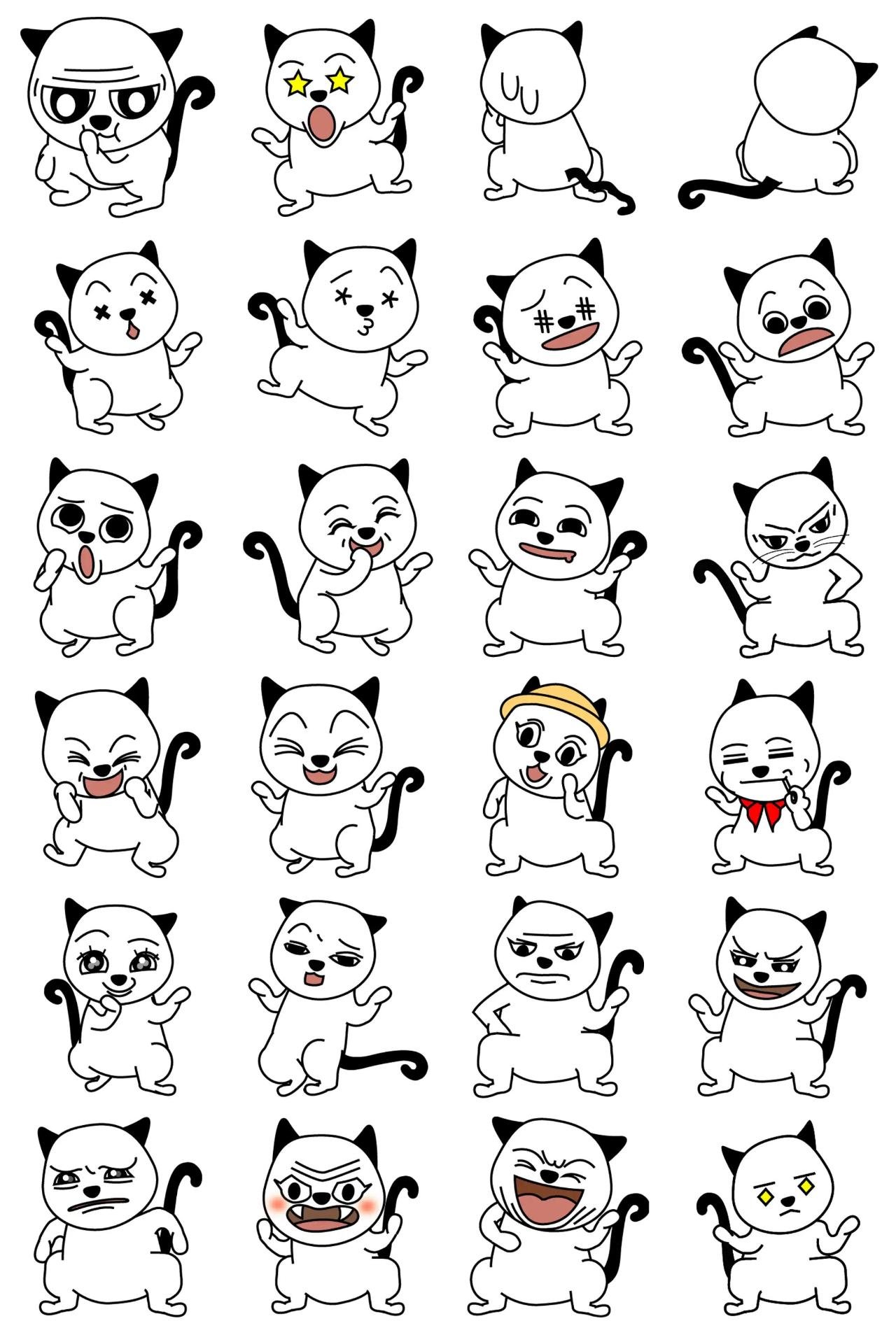 JOKESTER CAT Animation/Cartoon,Animals sticker pack for Whatsapp, Telegram, Signal, and others chatting and message apps