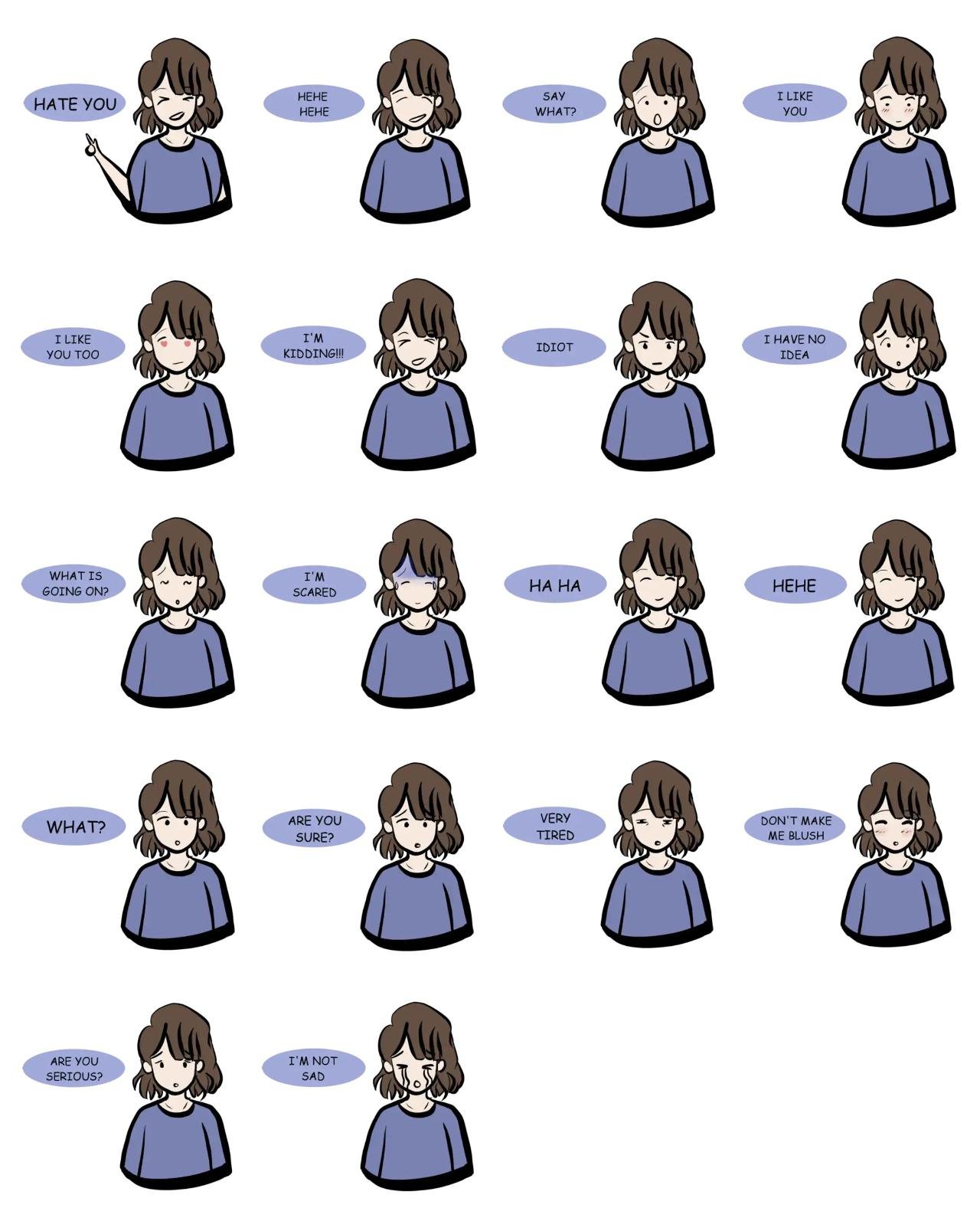 Expression Queen People sticker pack for Whatsapp, Telegram, Signal, and others chatting and message apps