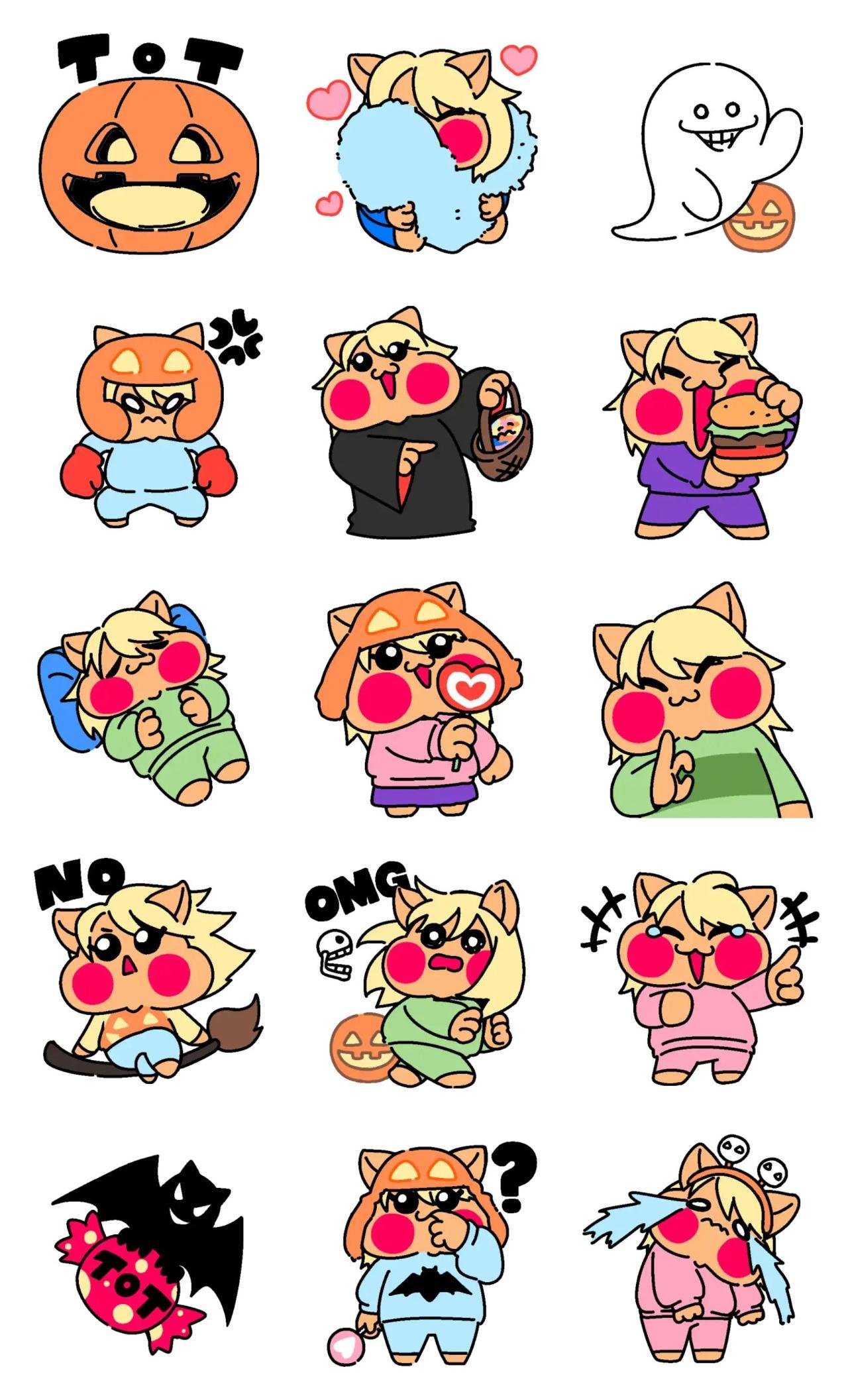 Halloween stickers Animation/Cartoon,Animals sticker pack for Whatsapp, Telegram, Signal, and others chatting and message apps