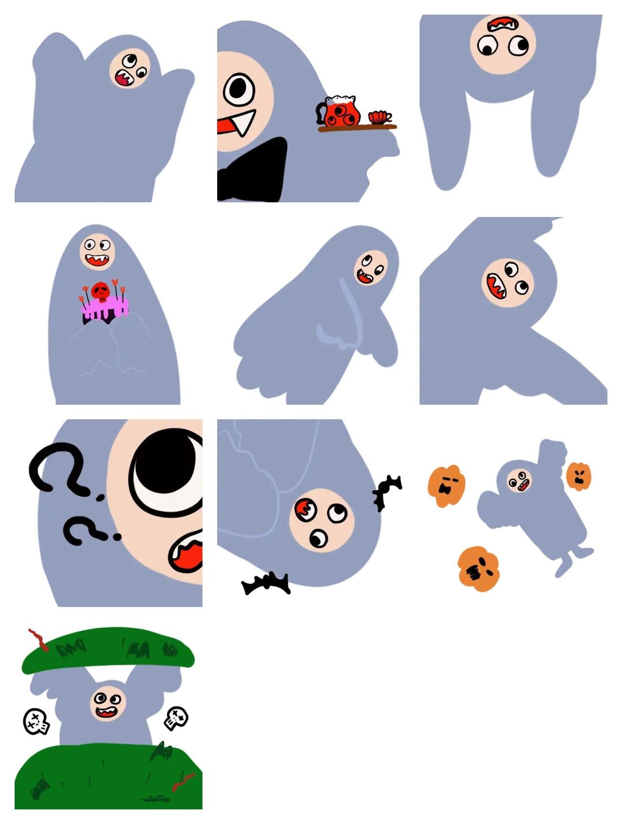 Ghost Bibi Gag,Halloween sticker pack for Whatsapp, Telegram, Signal, and others chatting and message apps